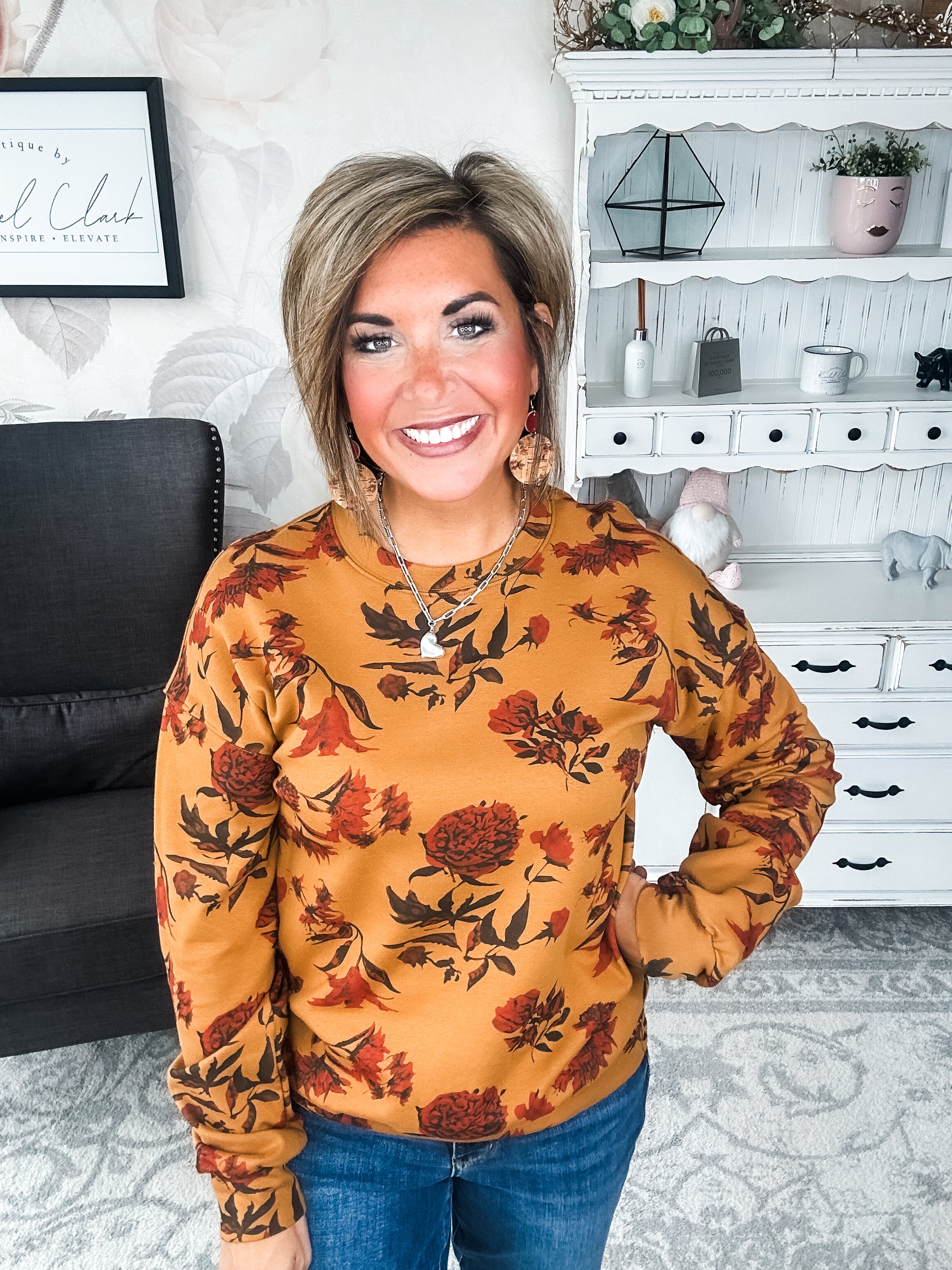 Ampersand Avenue University Pullover - Fall Bouquet