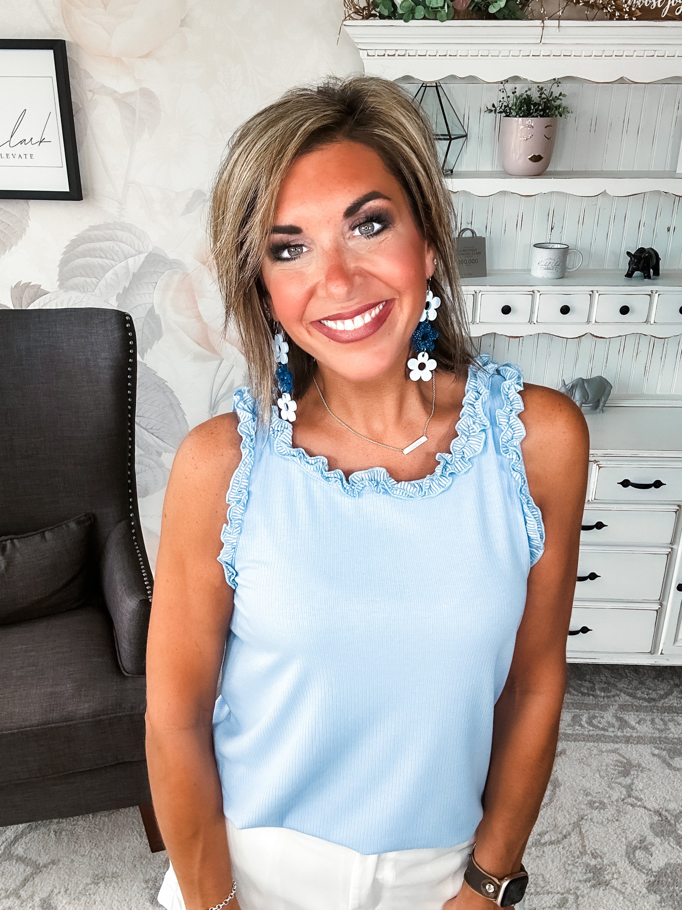 Pearls Of Wisdom Tank - Blue
