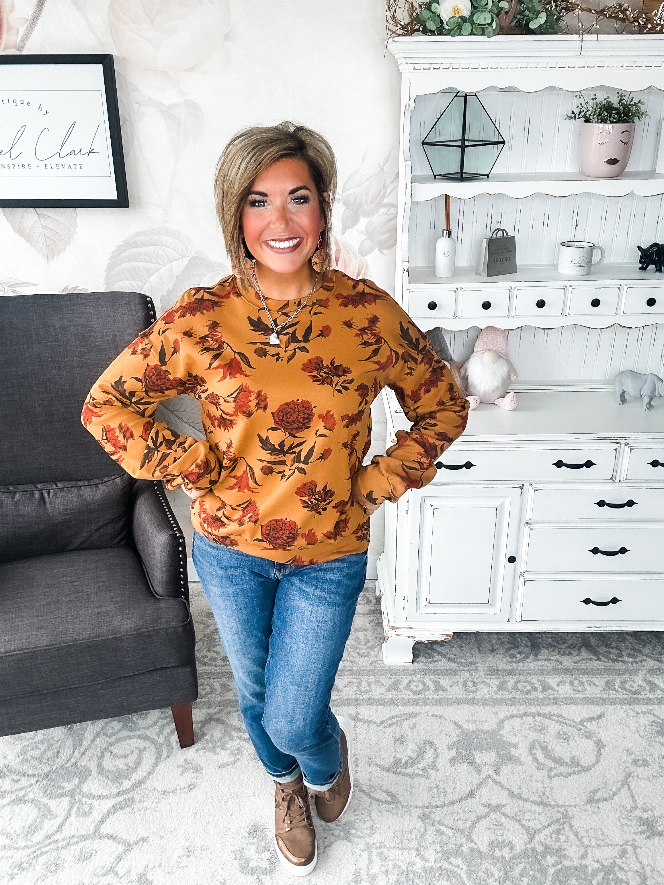 Ampersand Avenue University Pullover - Fall Bouquet