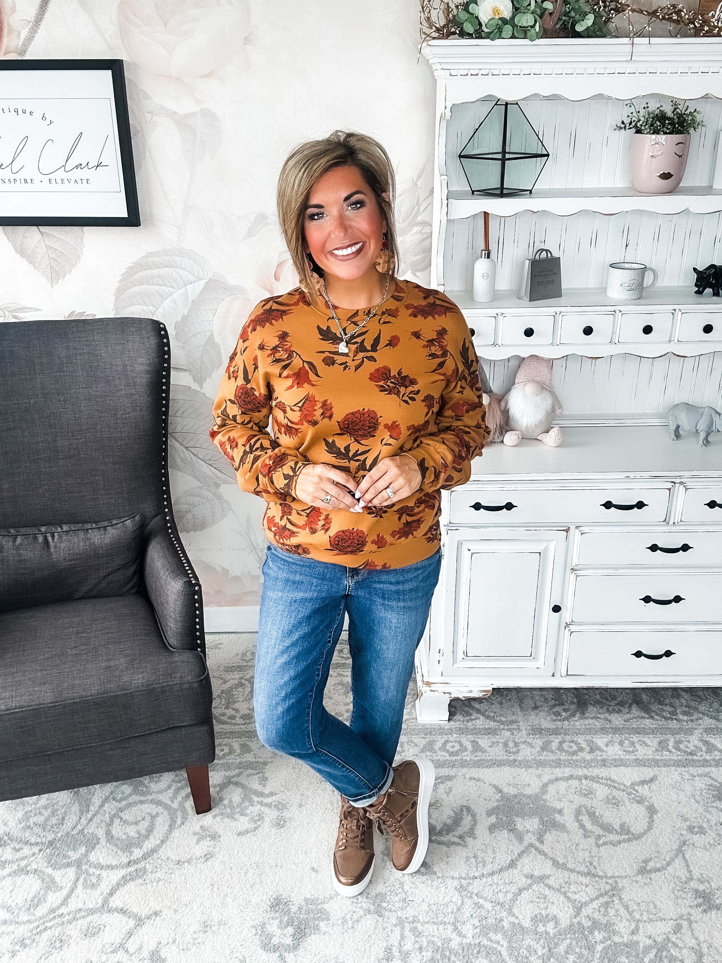 Ampersand Avenue University Pullover - Fall Bouquet