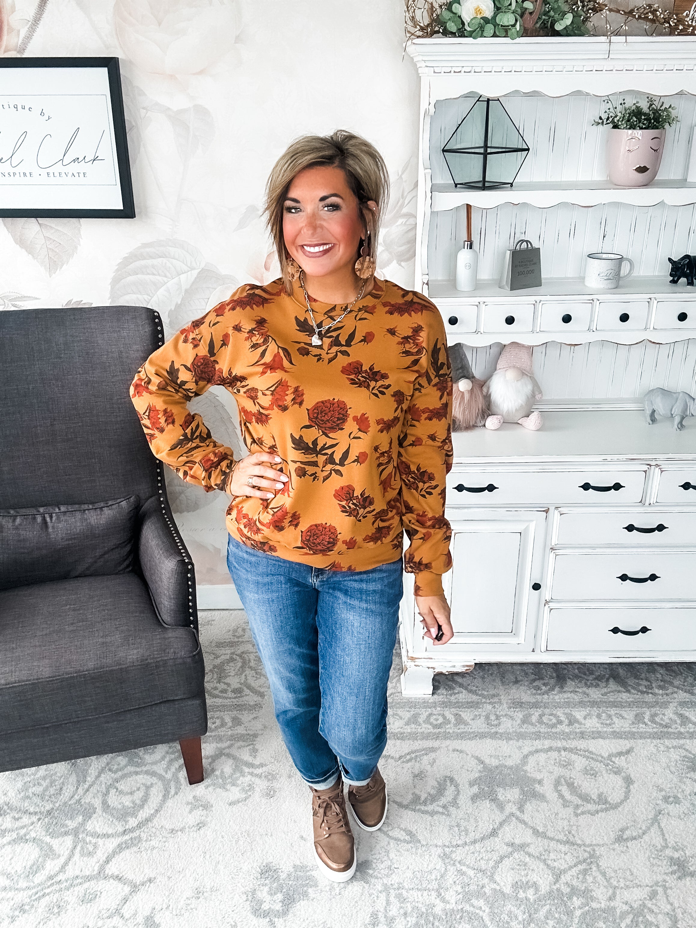 Ampersand Avenue University Pullover - Fall Bouquet