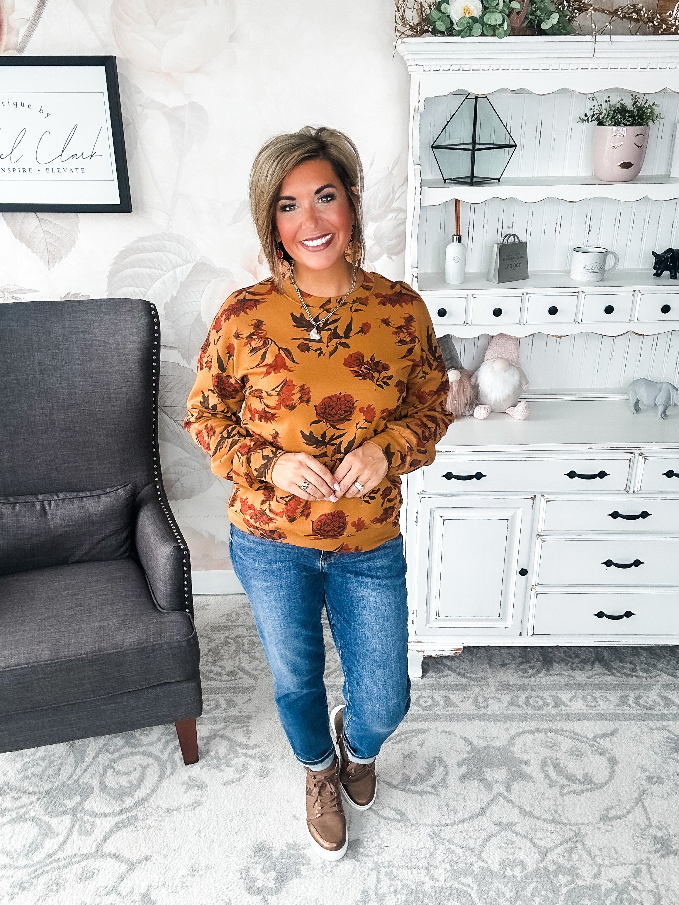 Ampersand Avenue University Pullover - Fall Bouquet