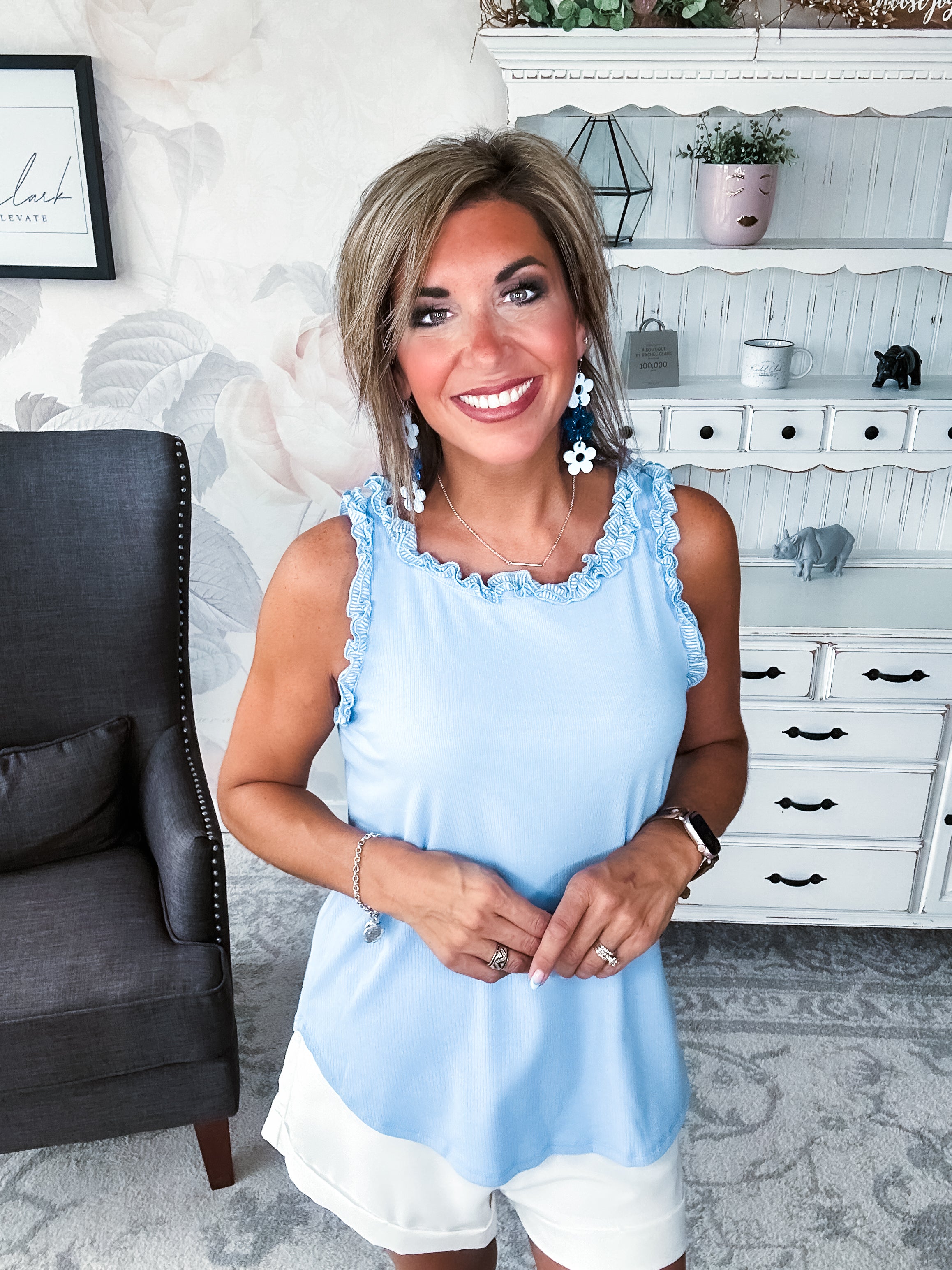 Pearls Of Wisdom Tank - Blue