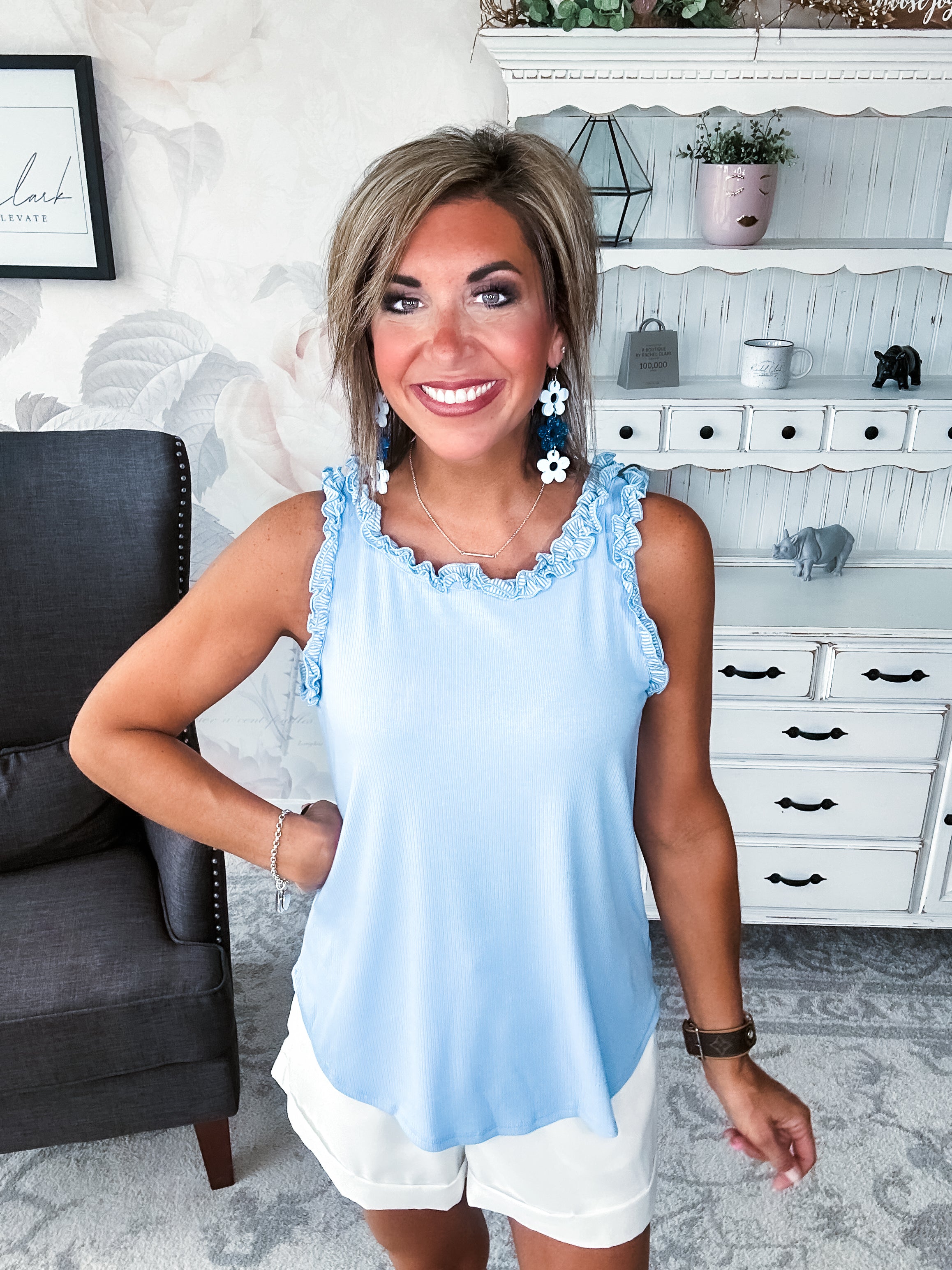 Pearls Of Wisdom Tank - Blue