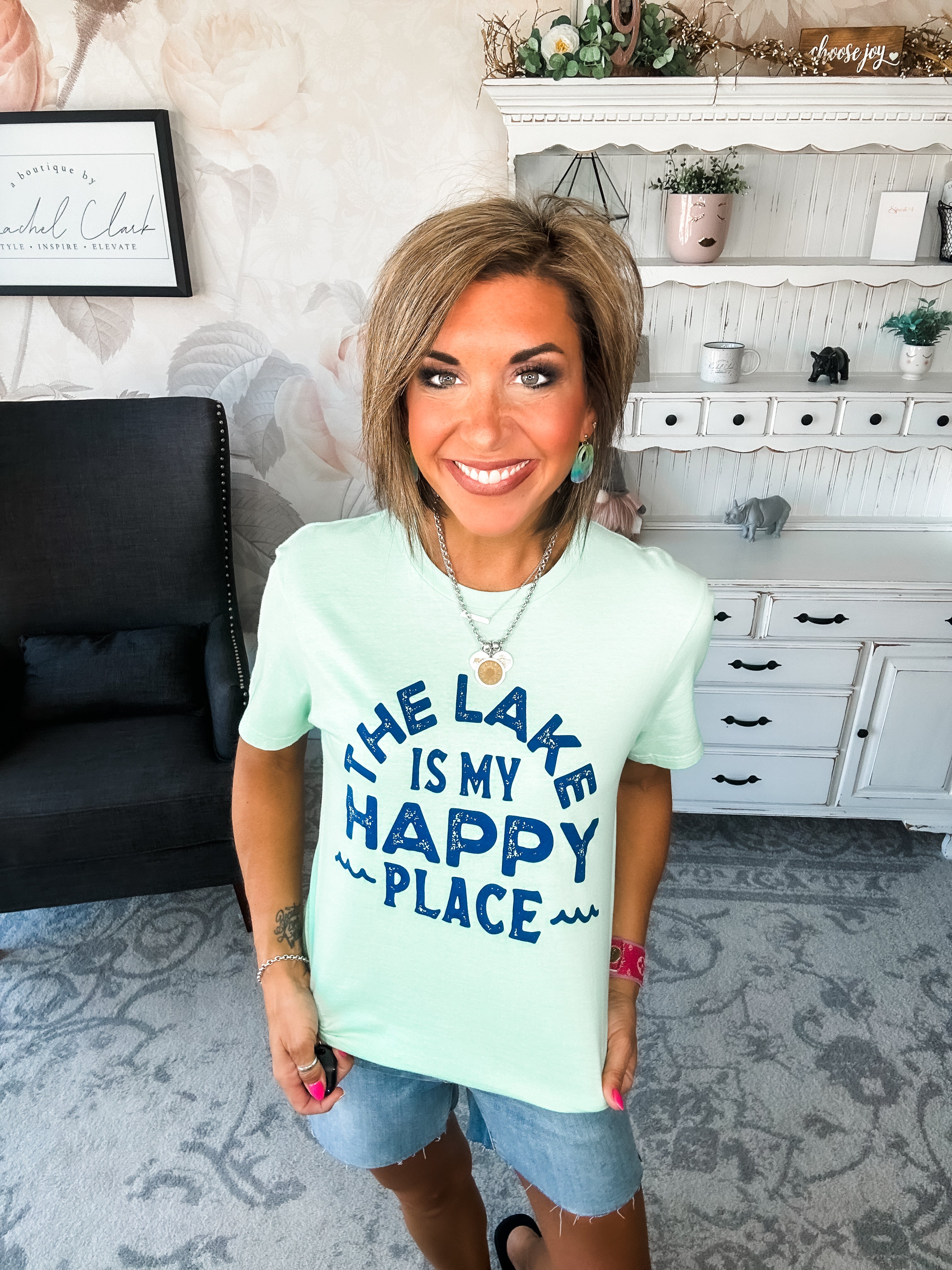 The Lake Is My Happy Place Graphic Tee
