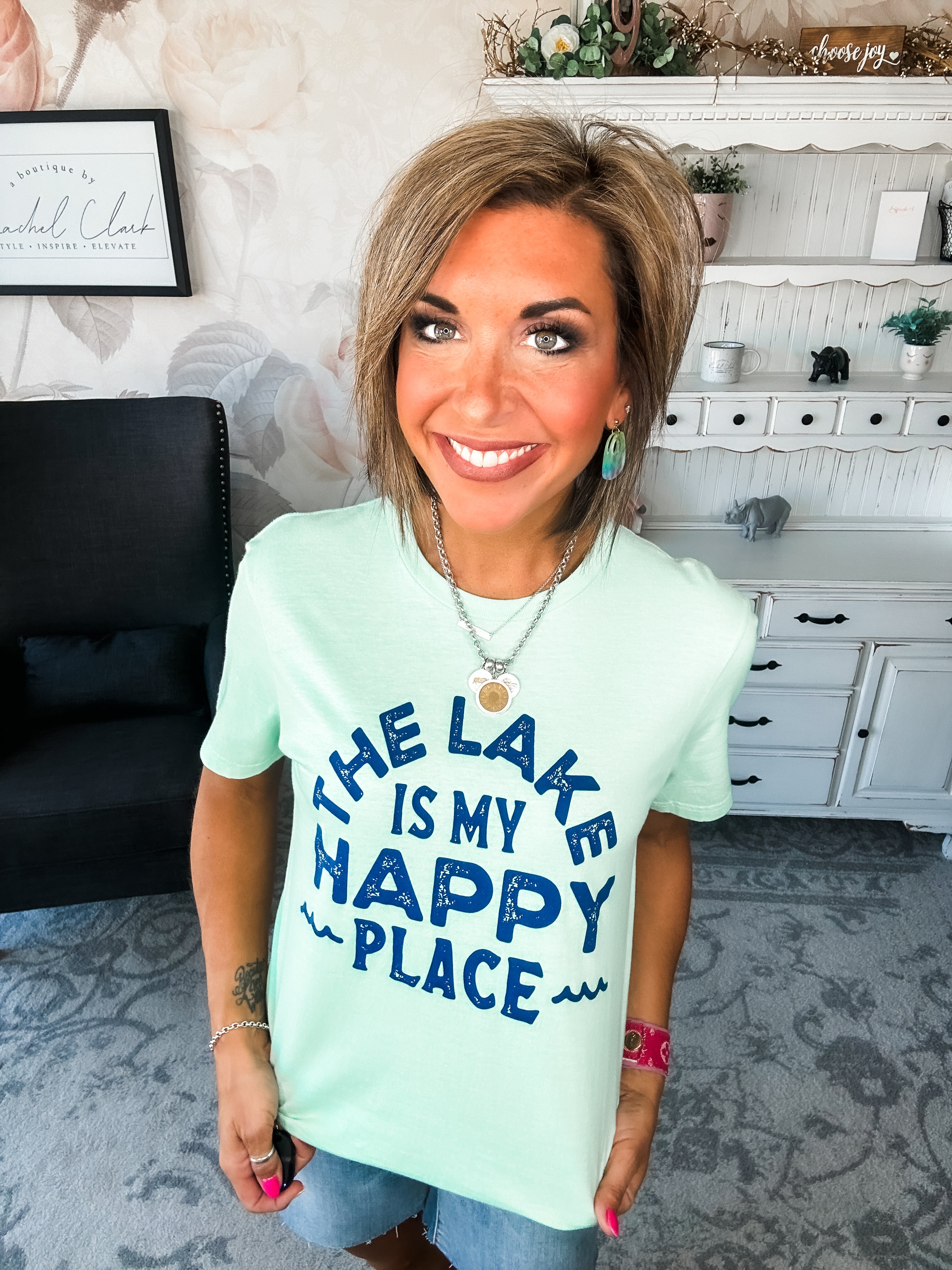 The Lake Is My Happy Place Graphic Tee