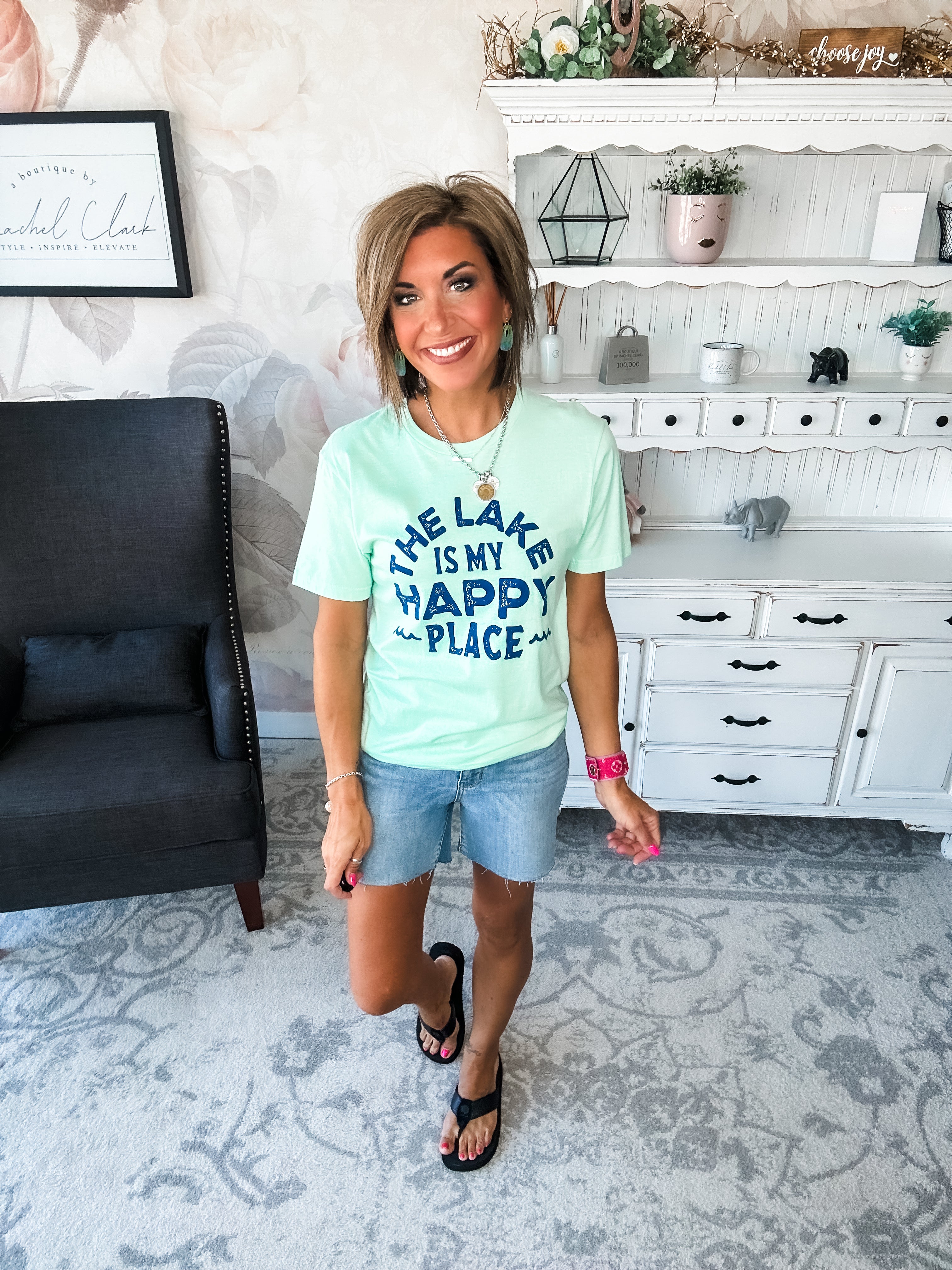 The Lake Is My Happy Place Graphic Tee