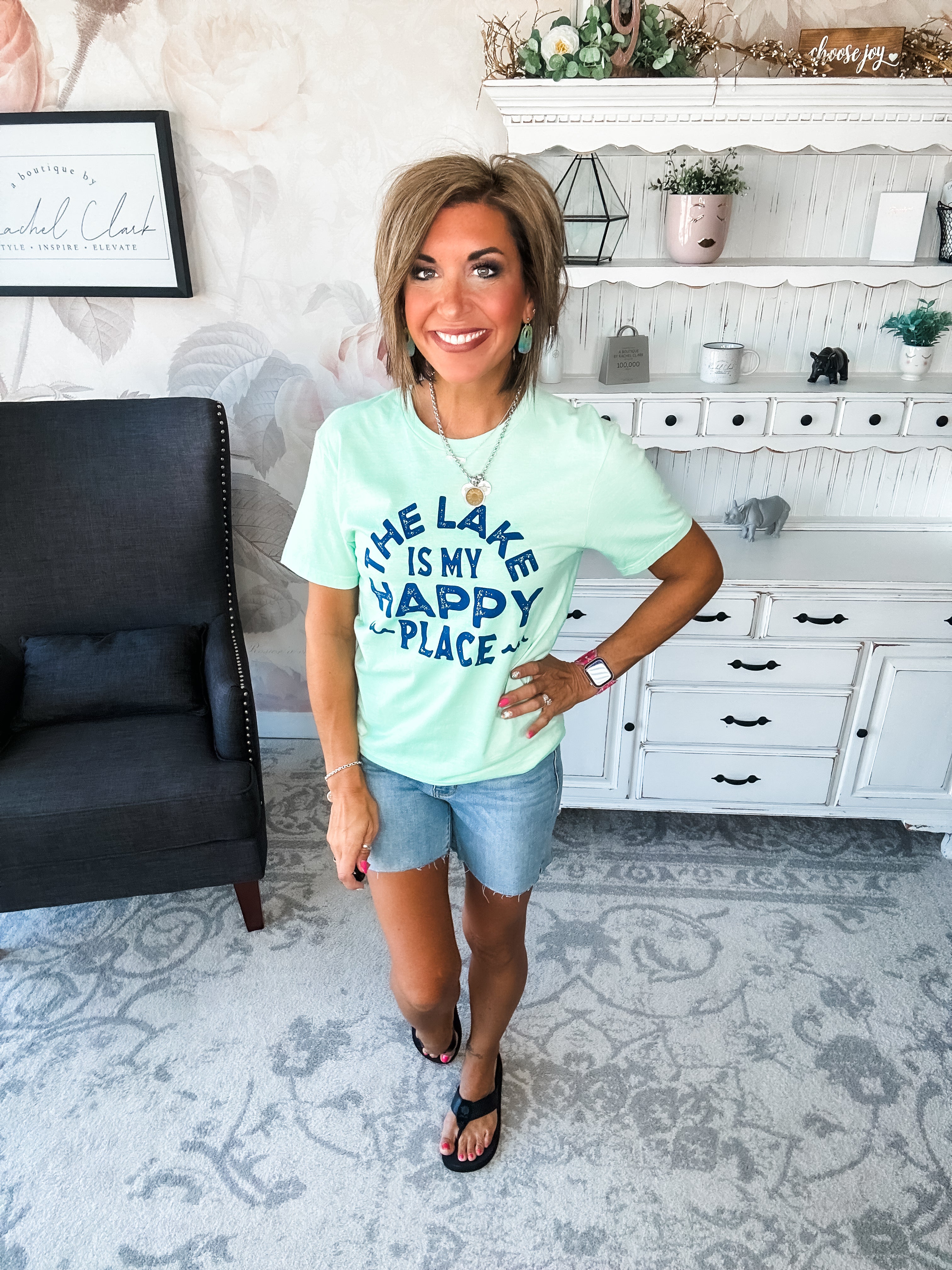 The Lake Is My Happy Place Graphic Tee