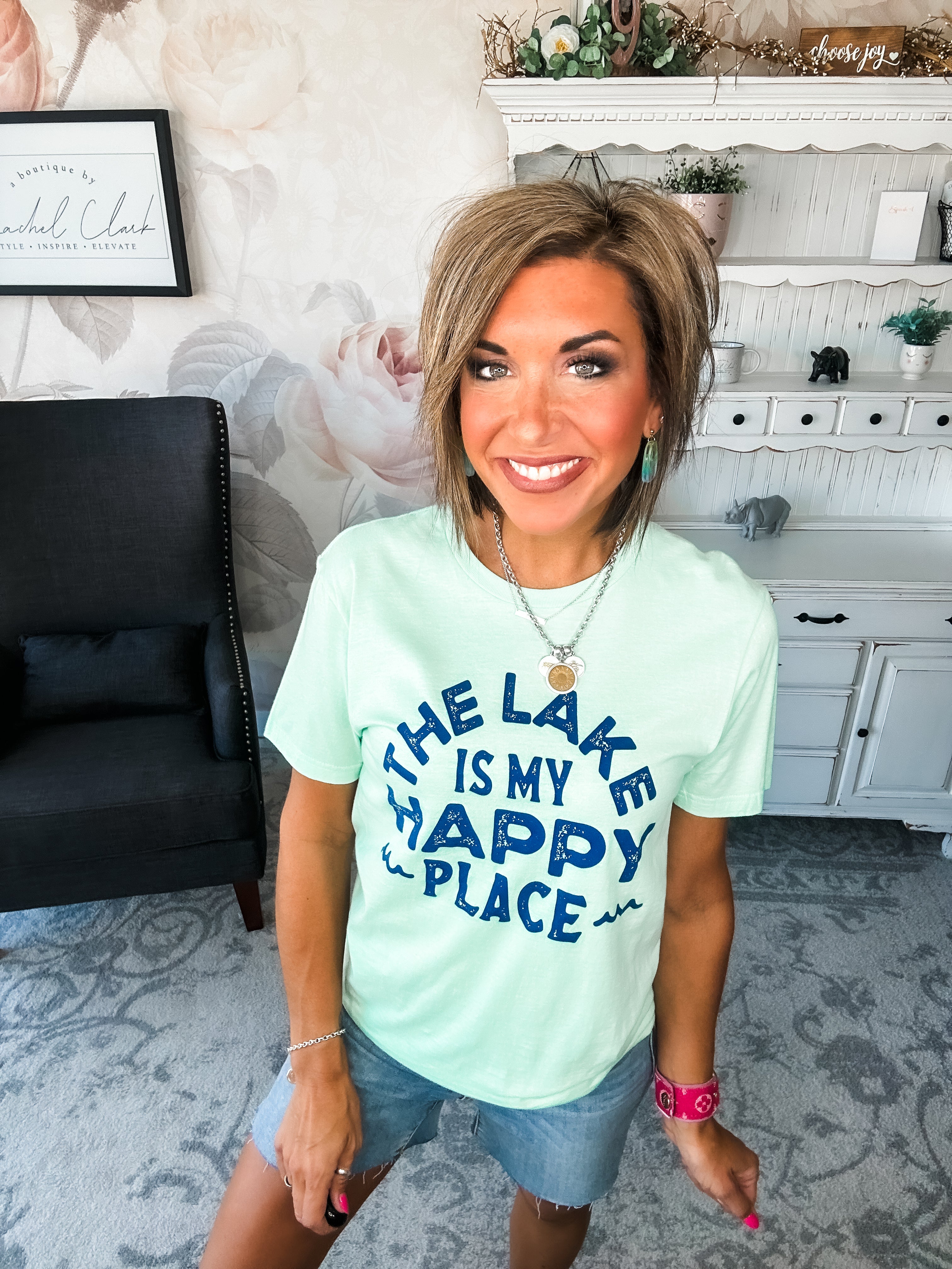 The Lake Is My Happy Place Graphic Tee