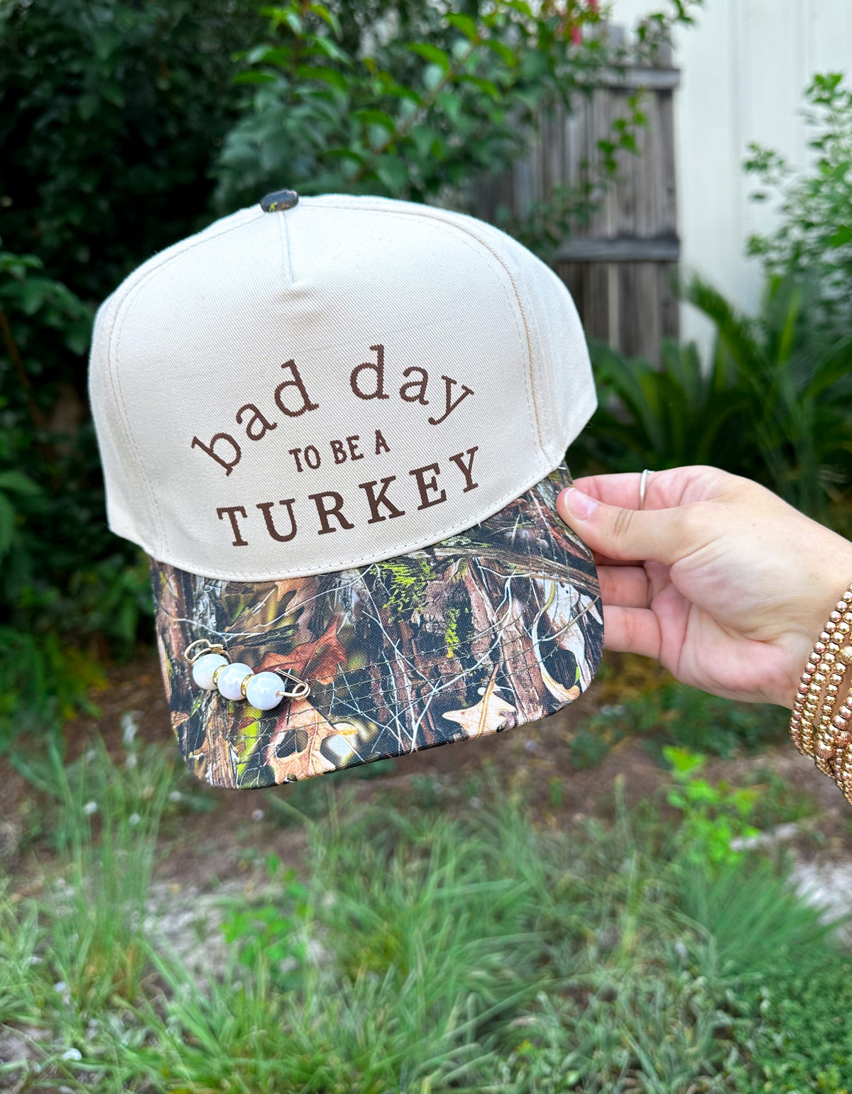 Bad Day To Be A Turkey Khaki/ Real Camo Canvas Trucker Hat *ONLINE EXCLUSIVE*