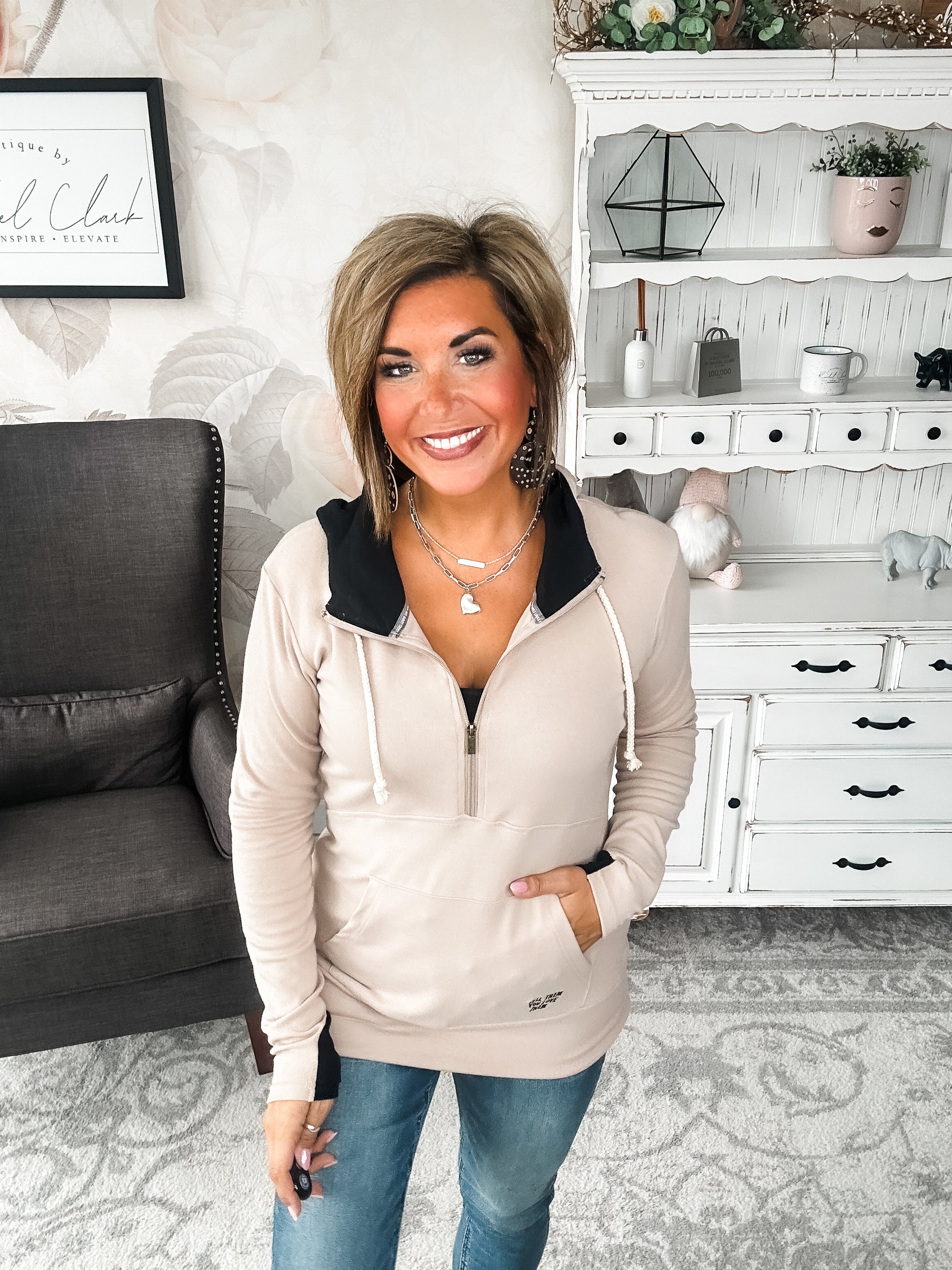 Ampersand Avenue - Halfzip Hoodie Tell Them You Love Them