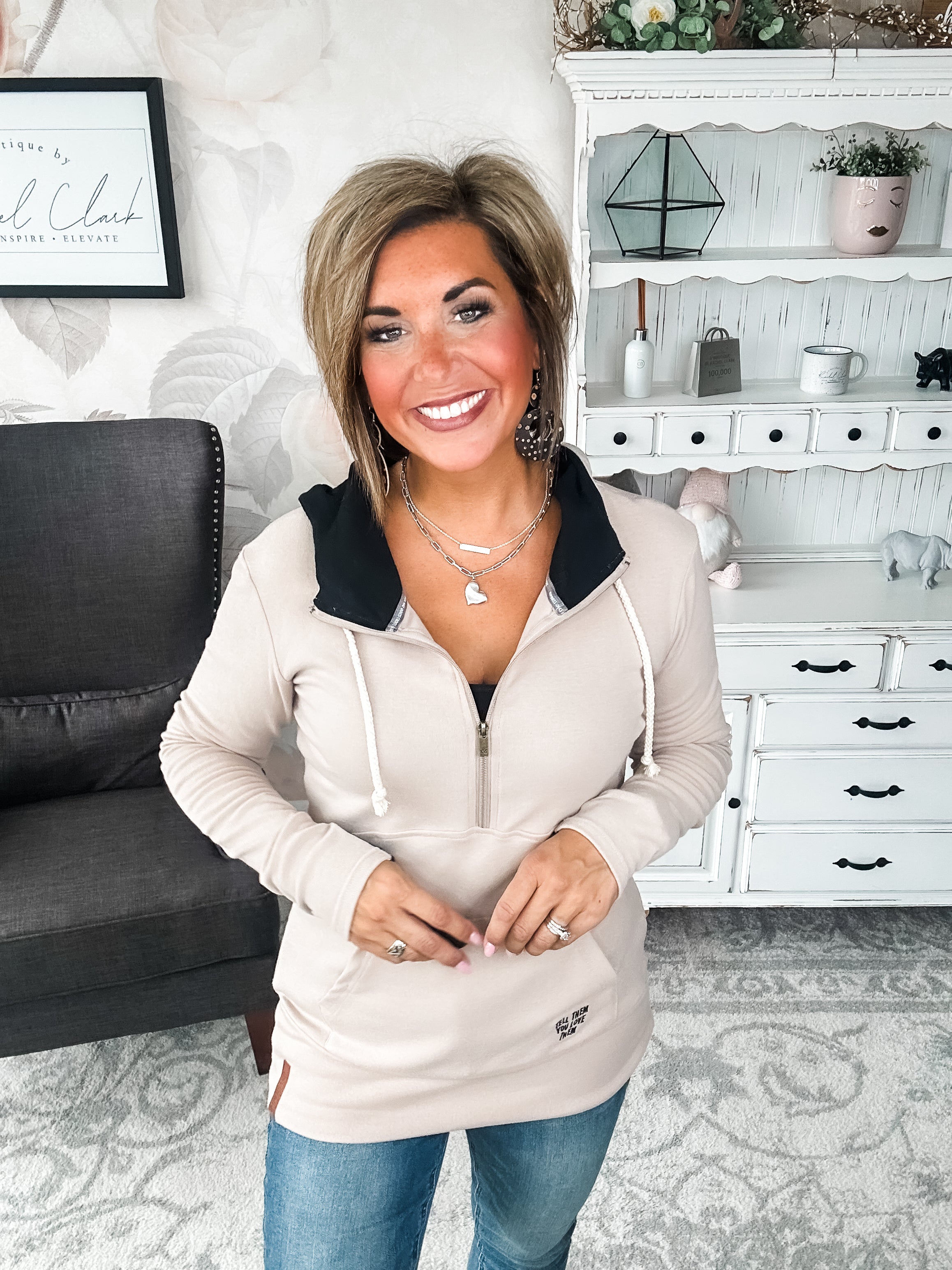 Ampersand Avenue - Halfzip Hoodie Tell Them You Love Them