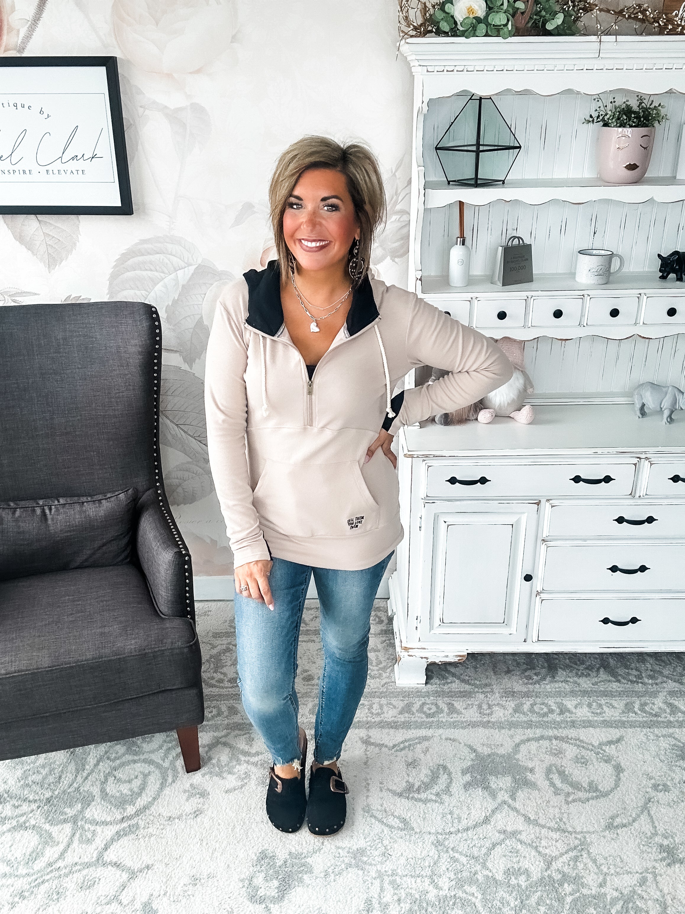 Ampersand Avenue - Halfzip Hoodie Tell Them You Love Them