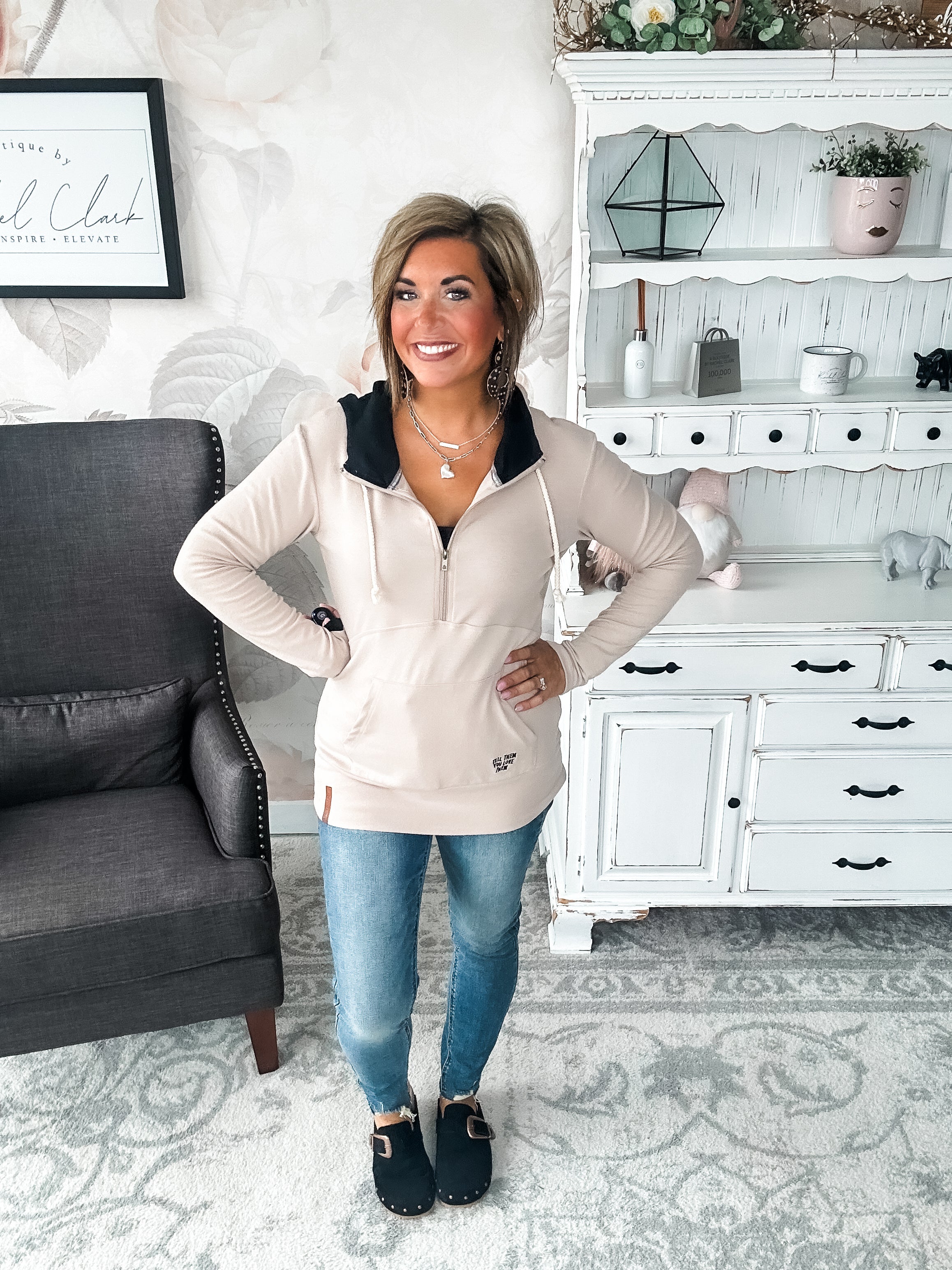 Ampersand Avenue - Halfzip Hoodie Tell Them You Love Them