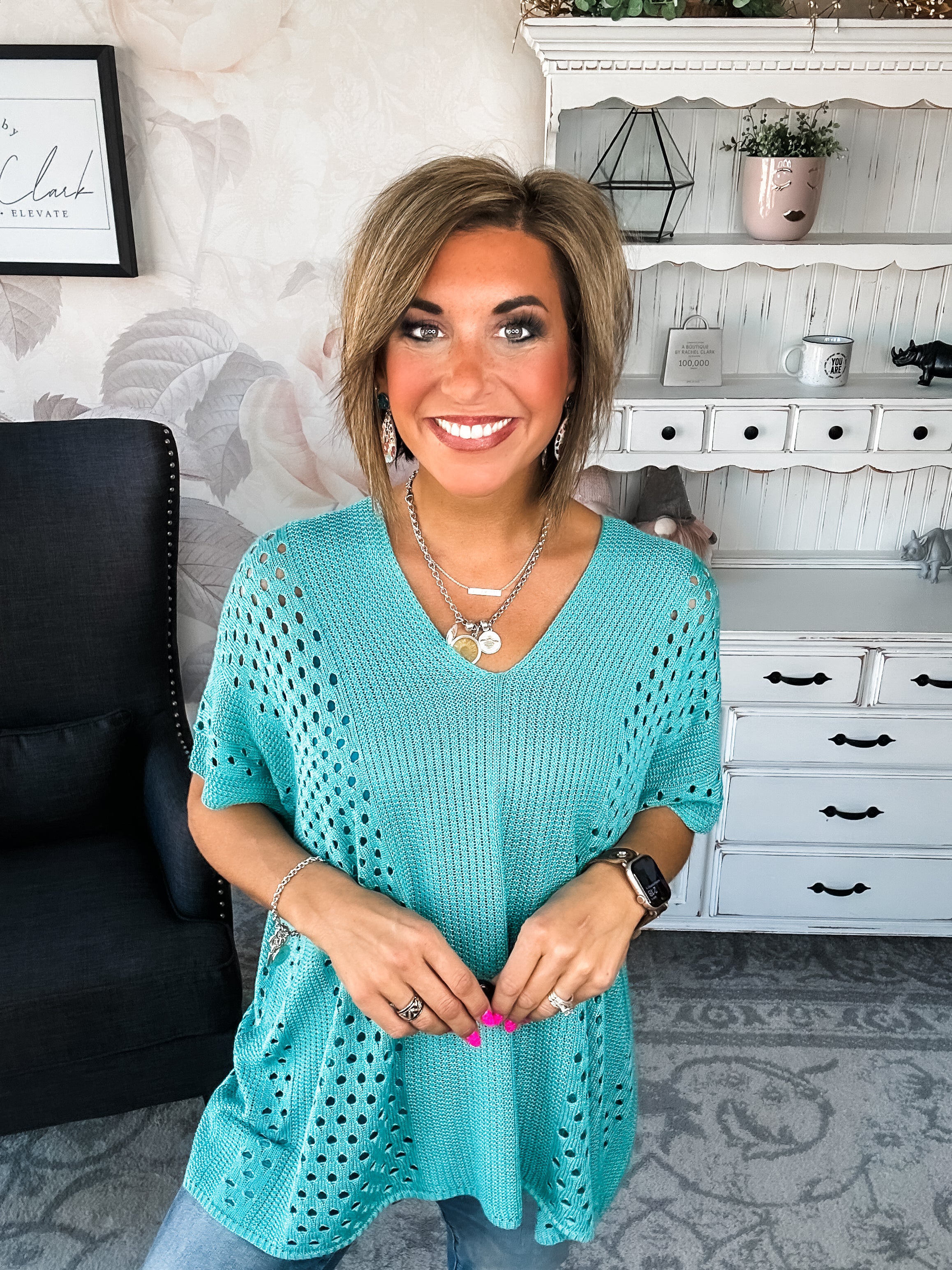 Know Your Blessings Pullover Top - Jade