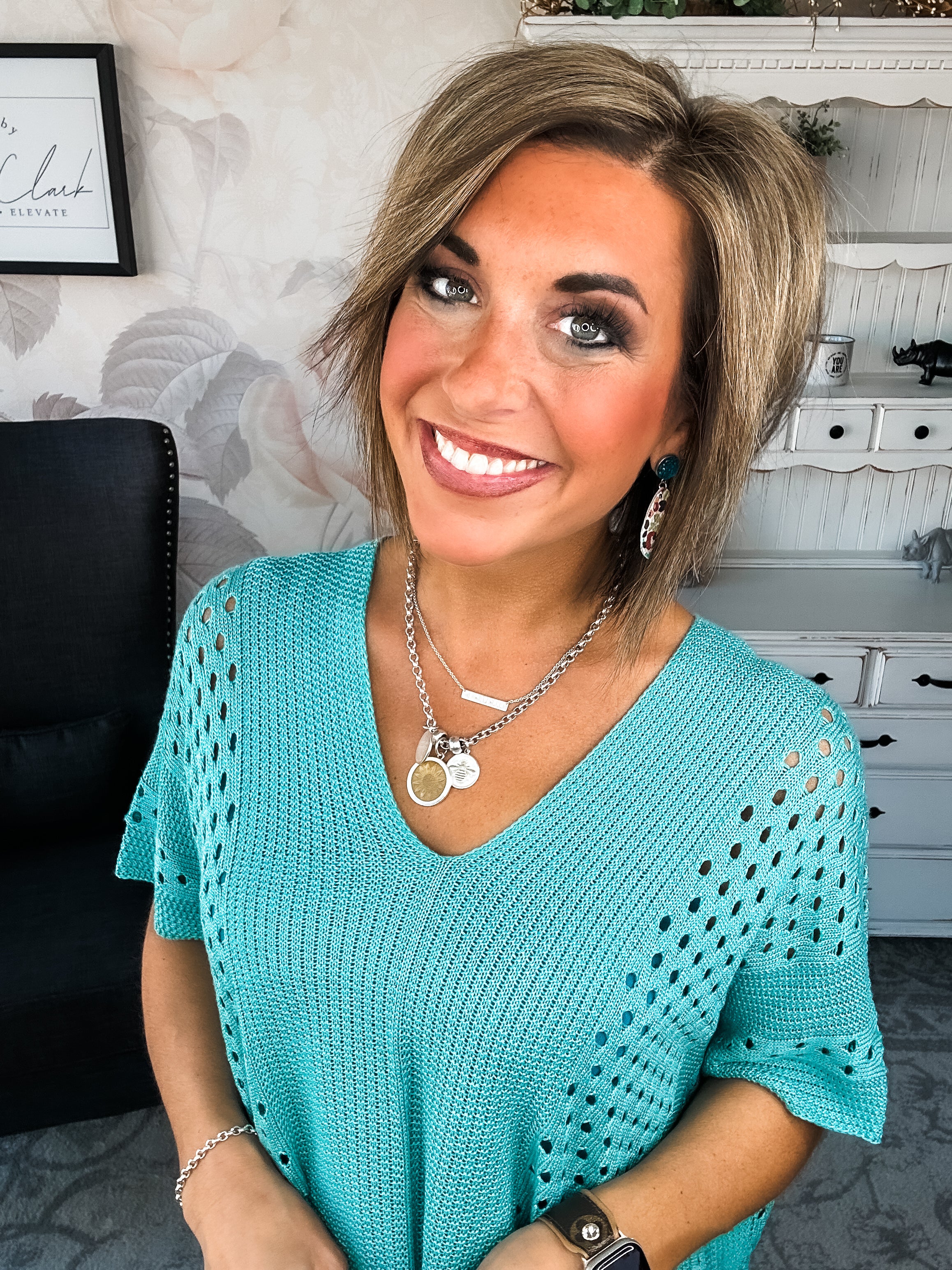 Know Your Blessings Pullover Top - Jade