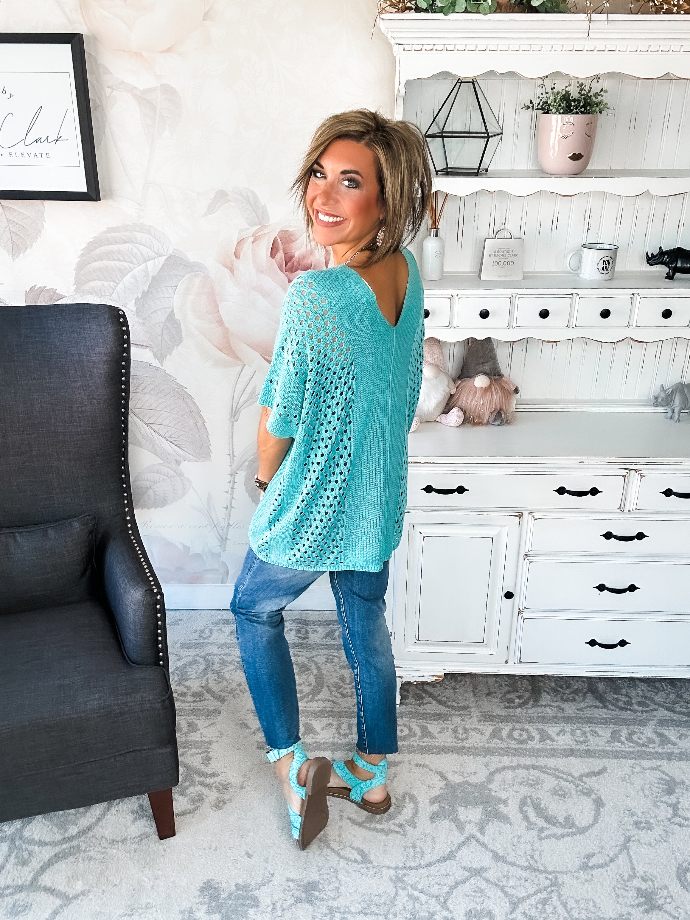 Know Your Blessings Pullover Top - Jade