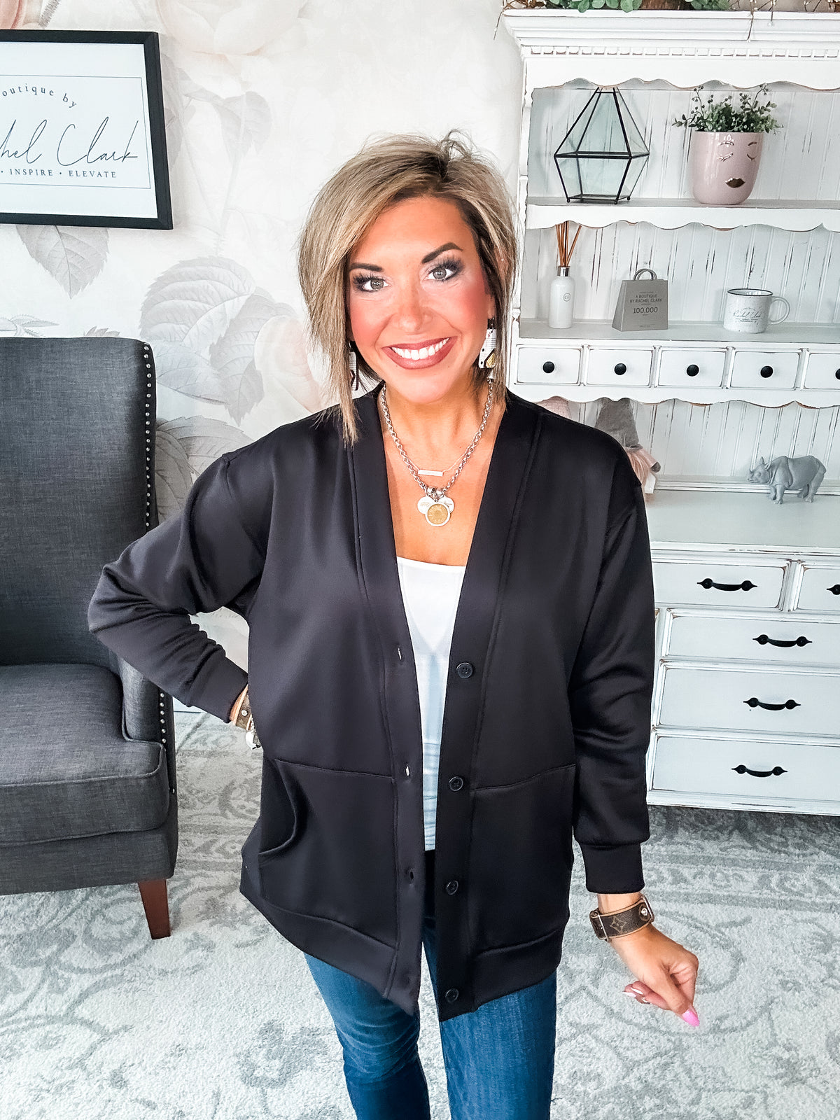 Whatever You Do Cardigan - Black