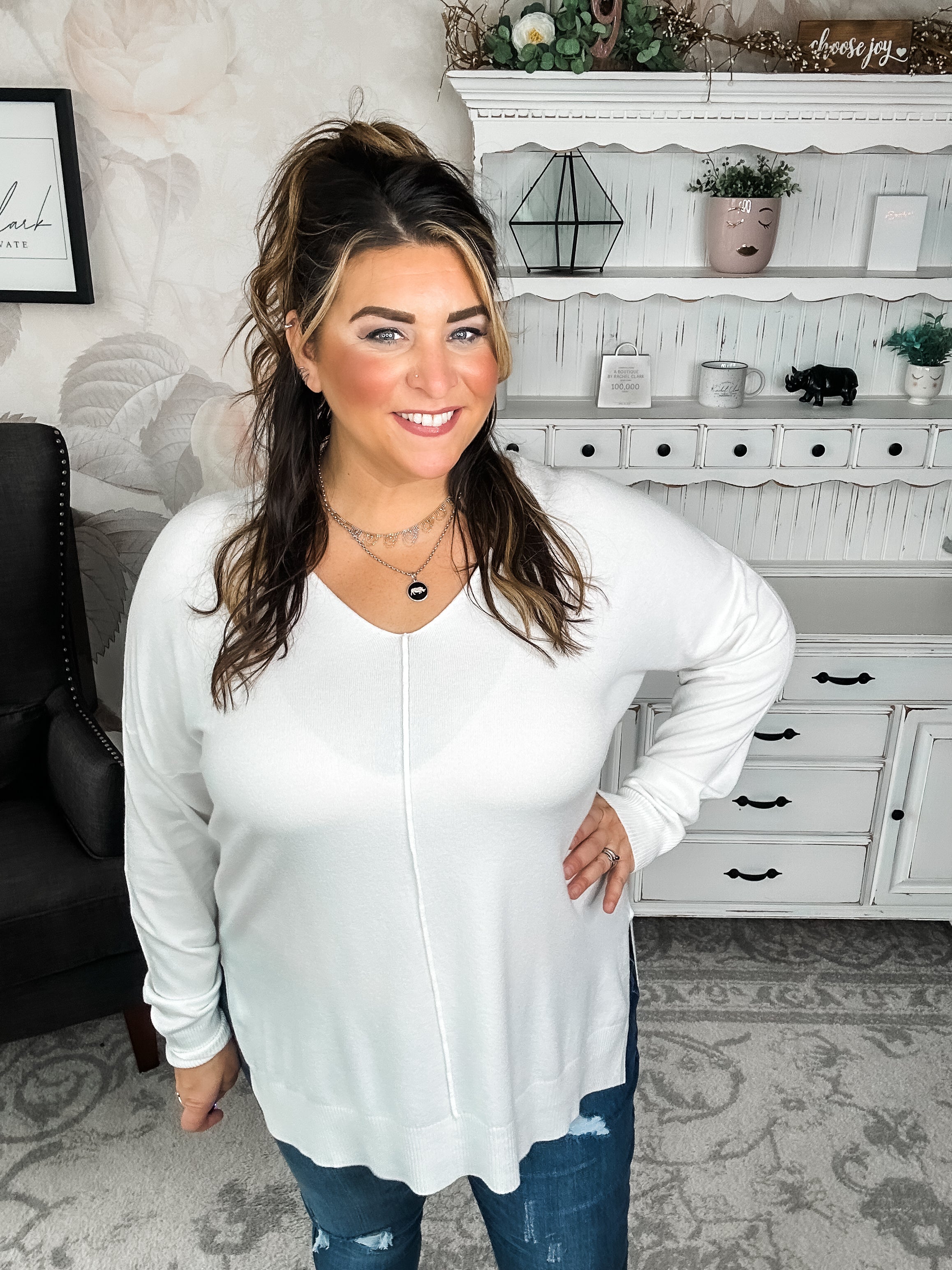 BLACK FRIDAY EXCLUSIVE - Blackout Breezer Sweater - Ivory