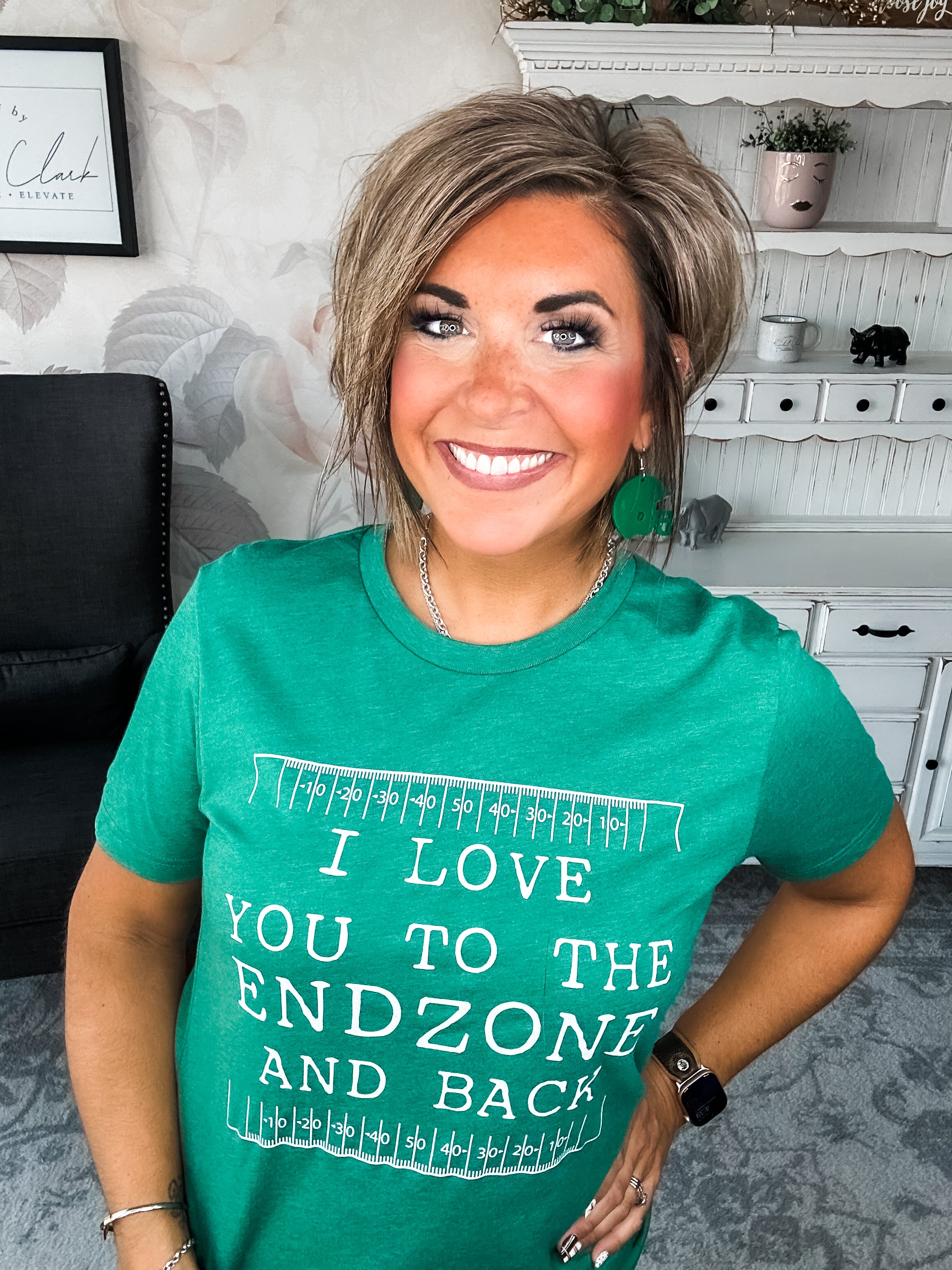 Love You To the End Zone Graphic Tee