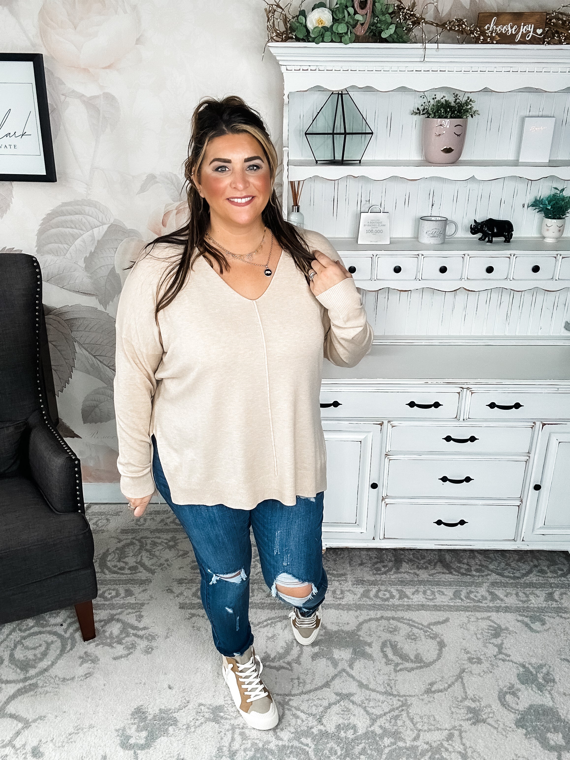 BLACK FRIDAY EXCLUSIVE - Blackout Breezer Sweater - Beige