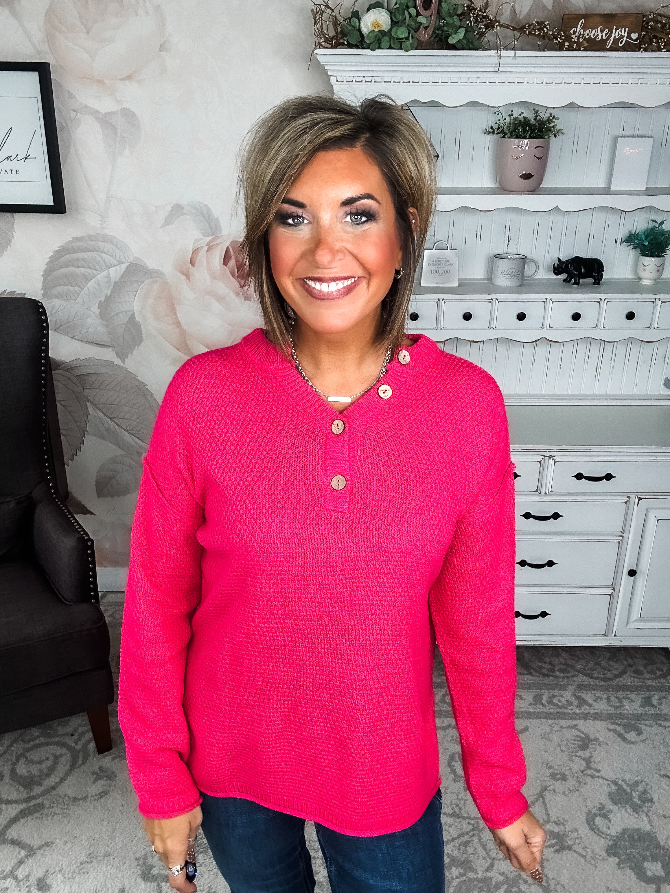 BLACK FRIDAY EXCLUSIVE - Sunrise Sprinter Sweater - Hot Pink