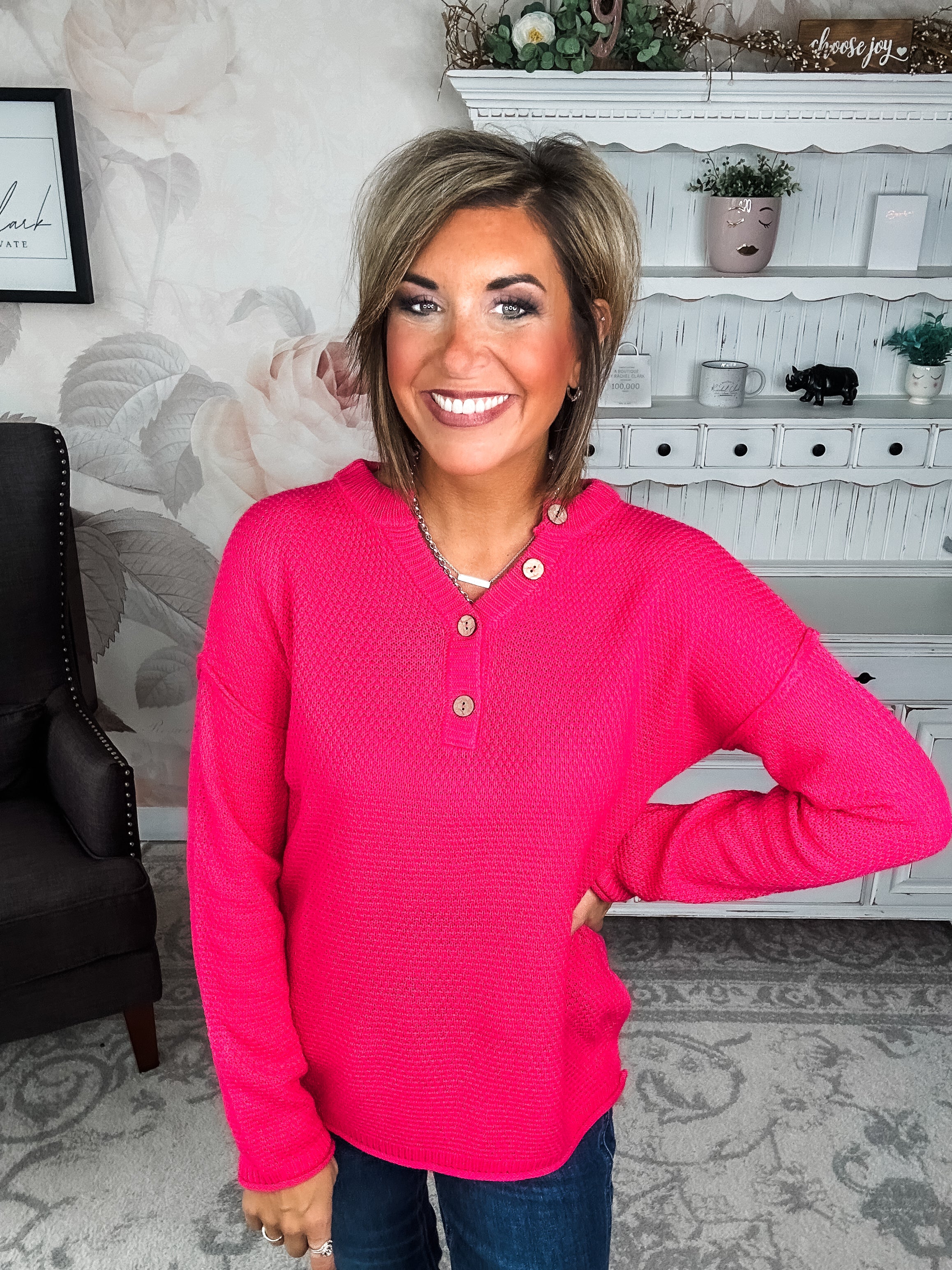 BLACK FRIDAY EXCLUSIVE - Sunrise Sprinter Sweater - Hot Pink