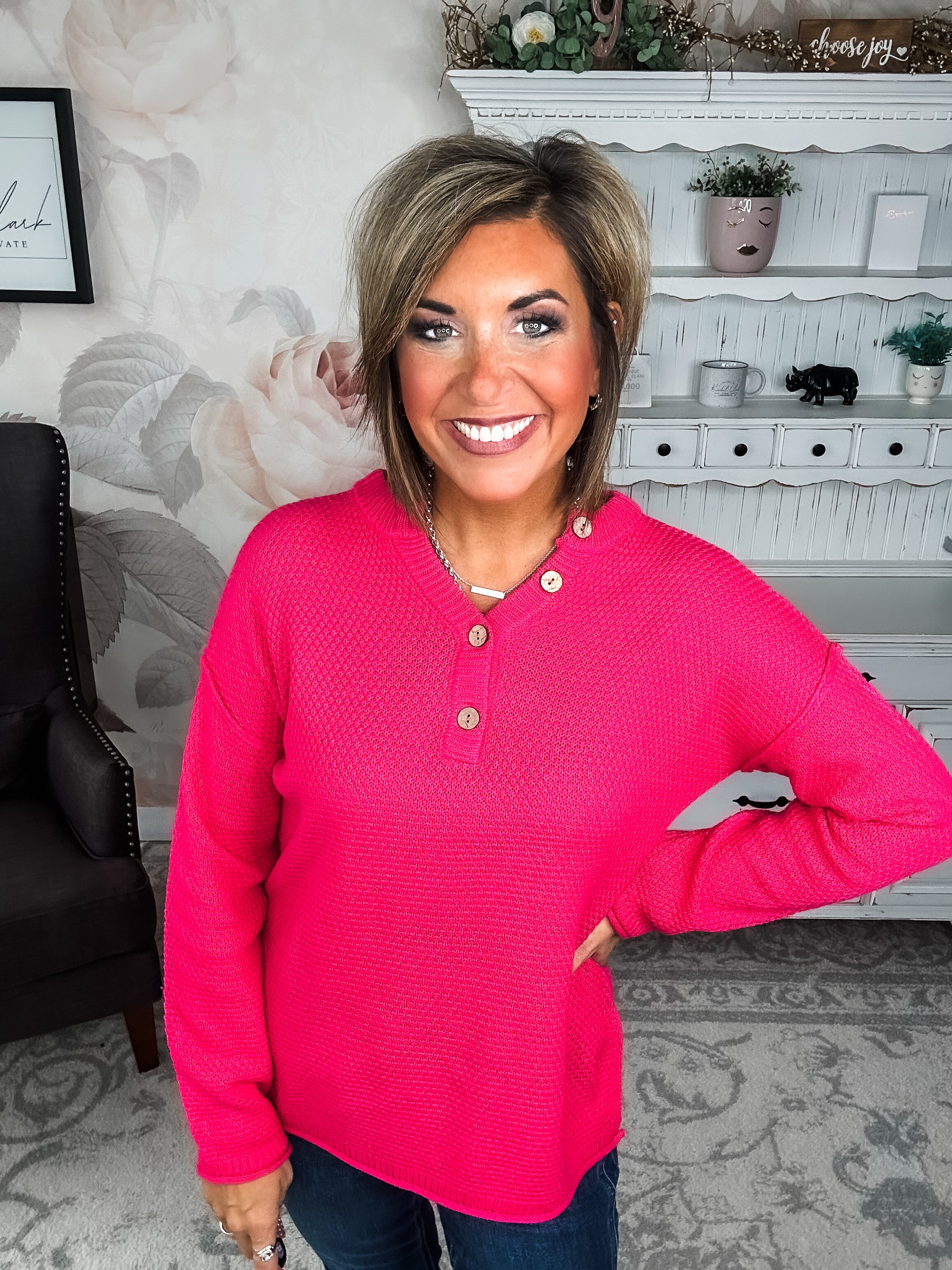 BLACK FRIDAY EXCLUSIVE - Sunrise Sprinter Sweater - Hot Pink