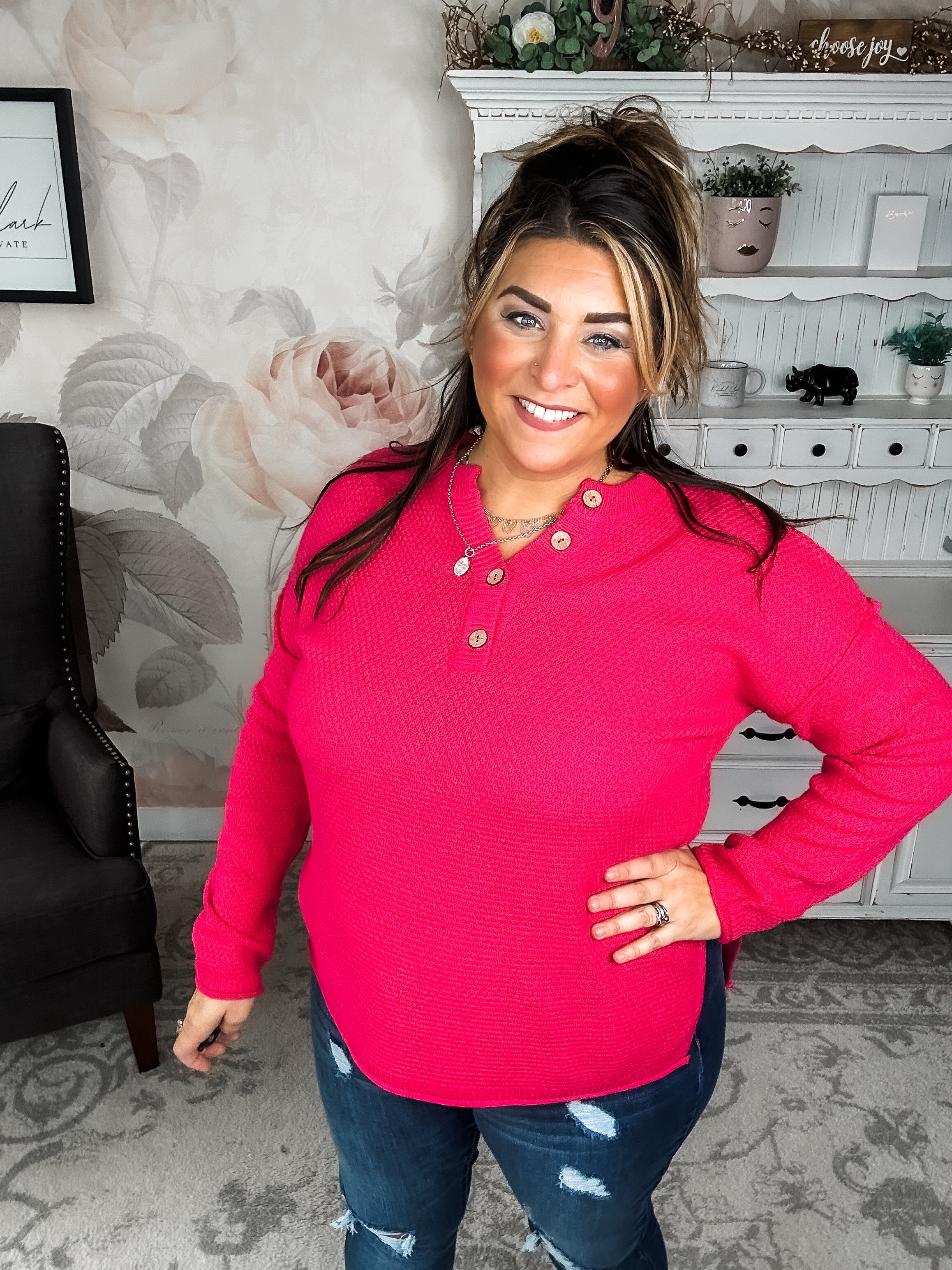 BLACK FRIDAY EXCLUSIVE - Sunrise Sprinter Sweater - Hot Pink