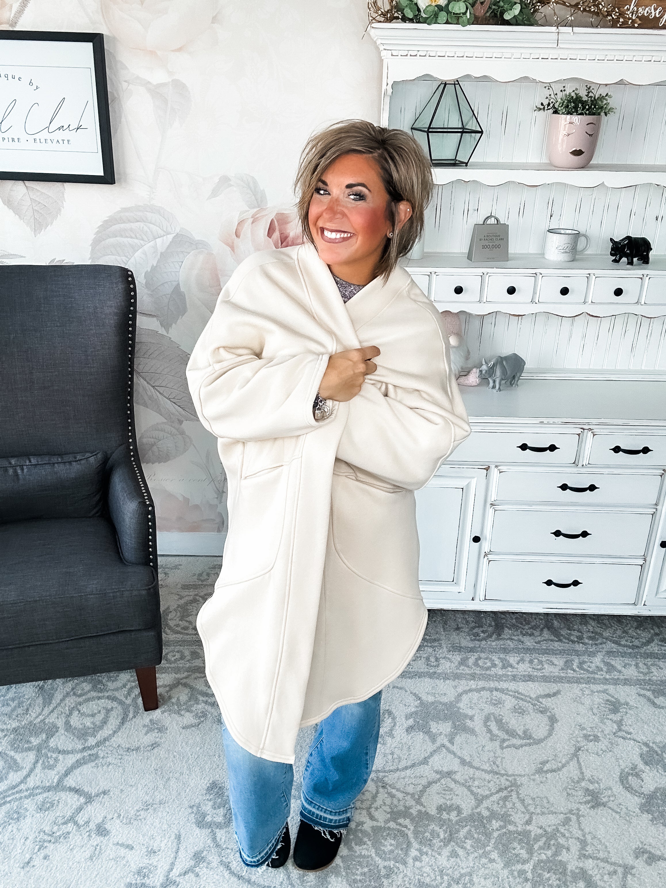 Happiness Awaits Oversized Cardigan