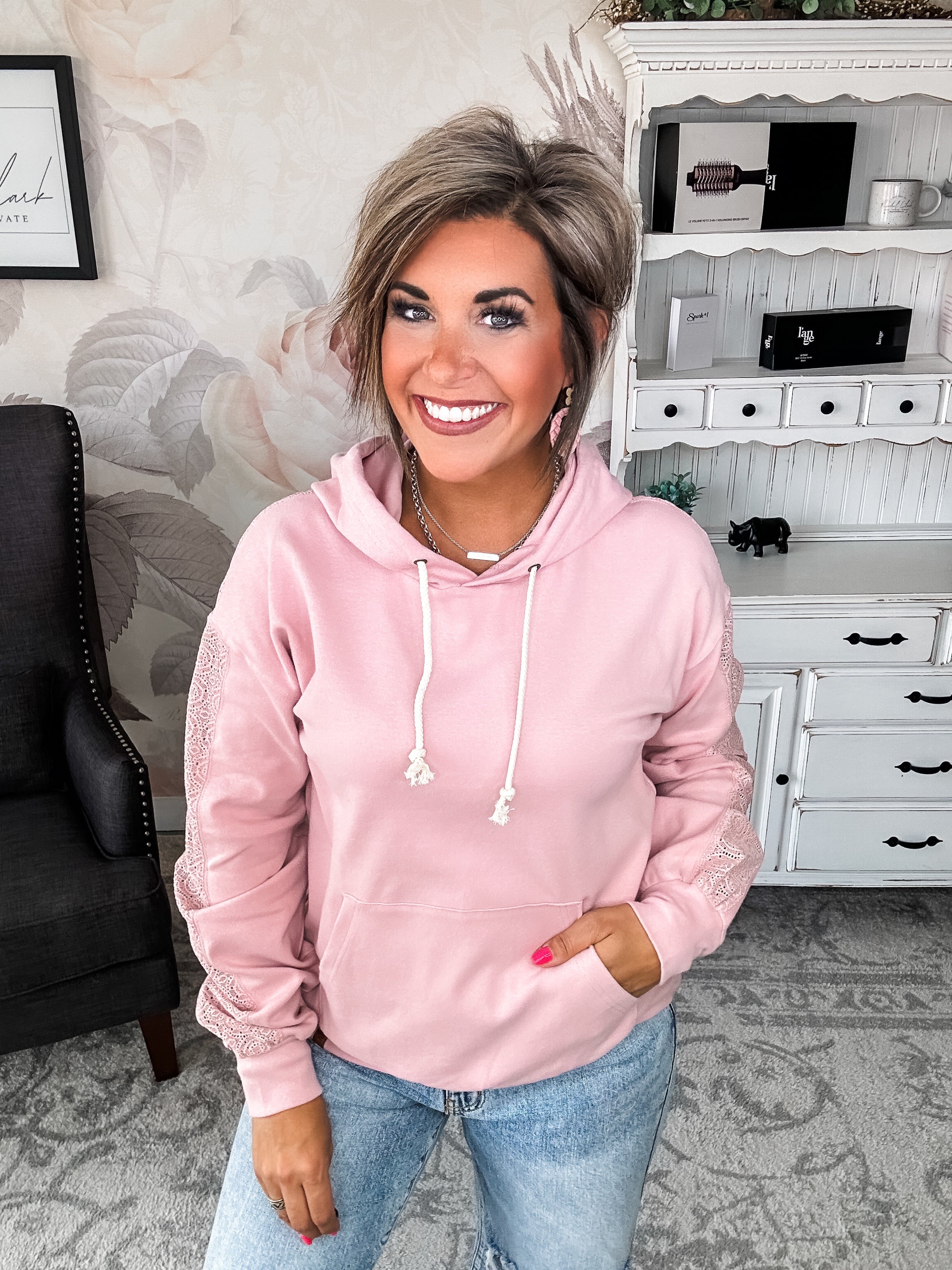 Ampersand Avenue University Hoodie - Wonderstruck - Pink