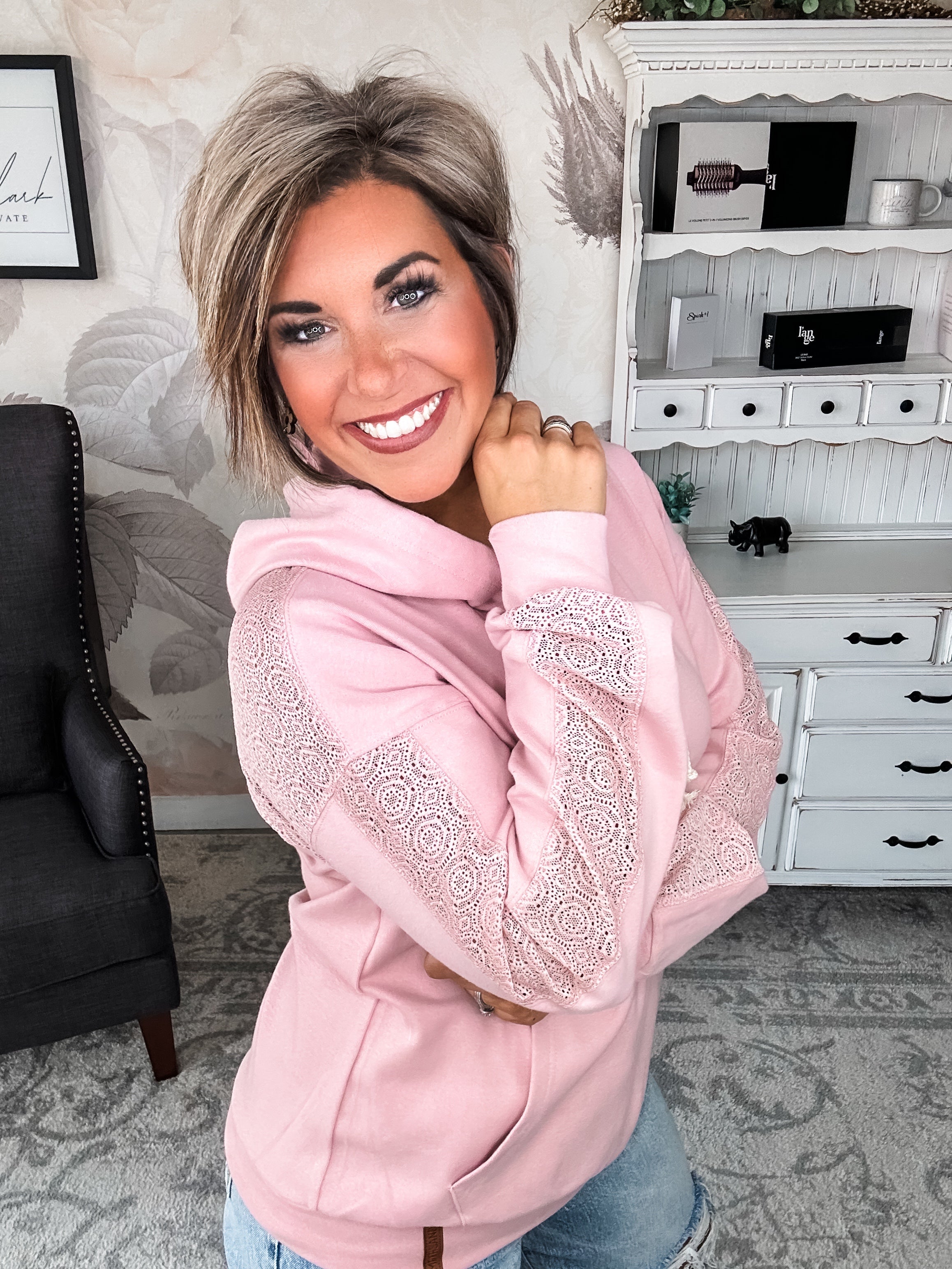 Ampersand Avenue University Hoodie - Wonderstruck - Pink