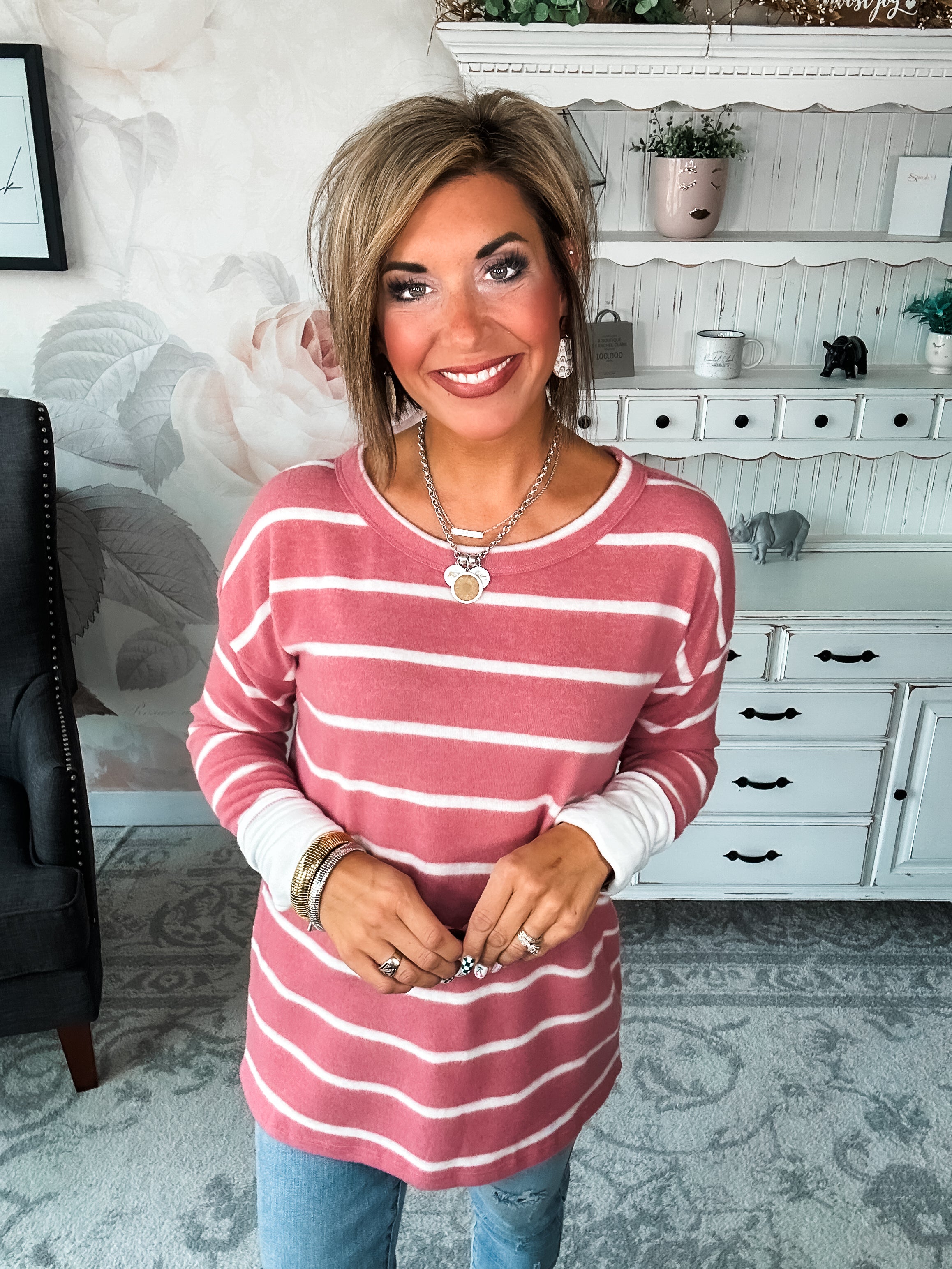 Look Back On The Time Pullover - Mauve