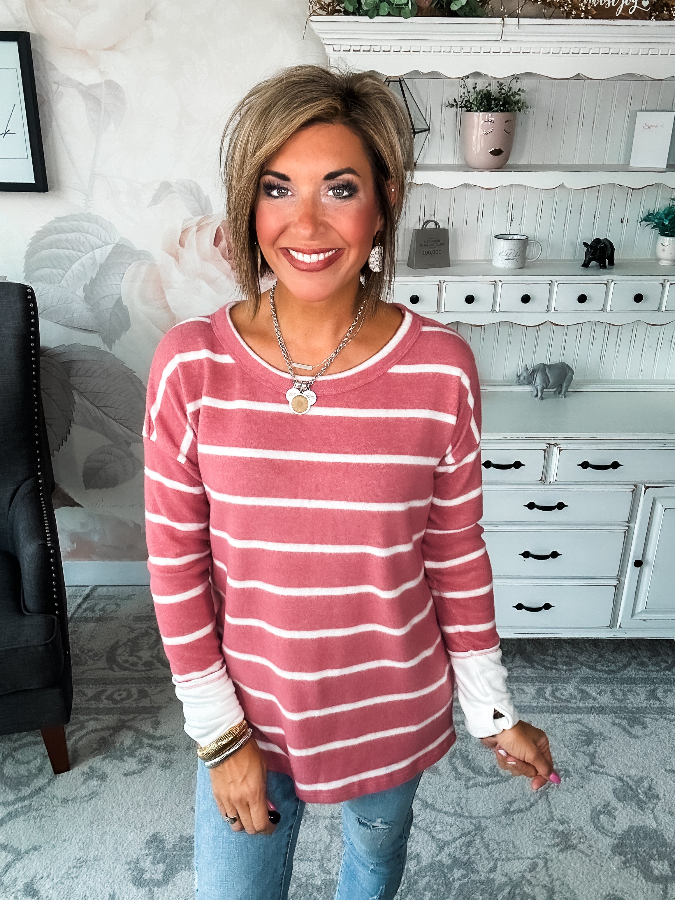 Look Back On The Time Pullover - Mauve
