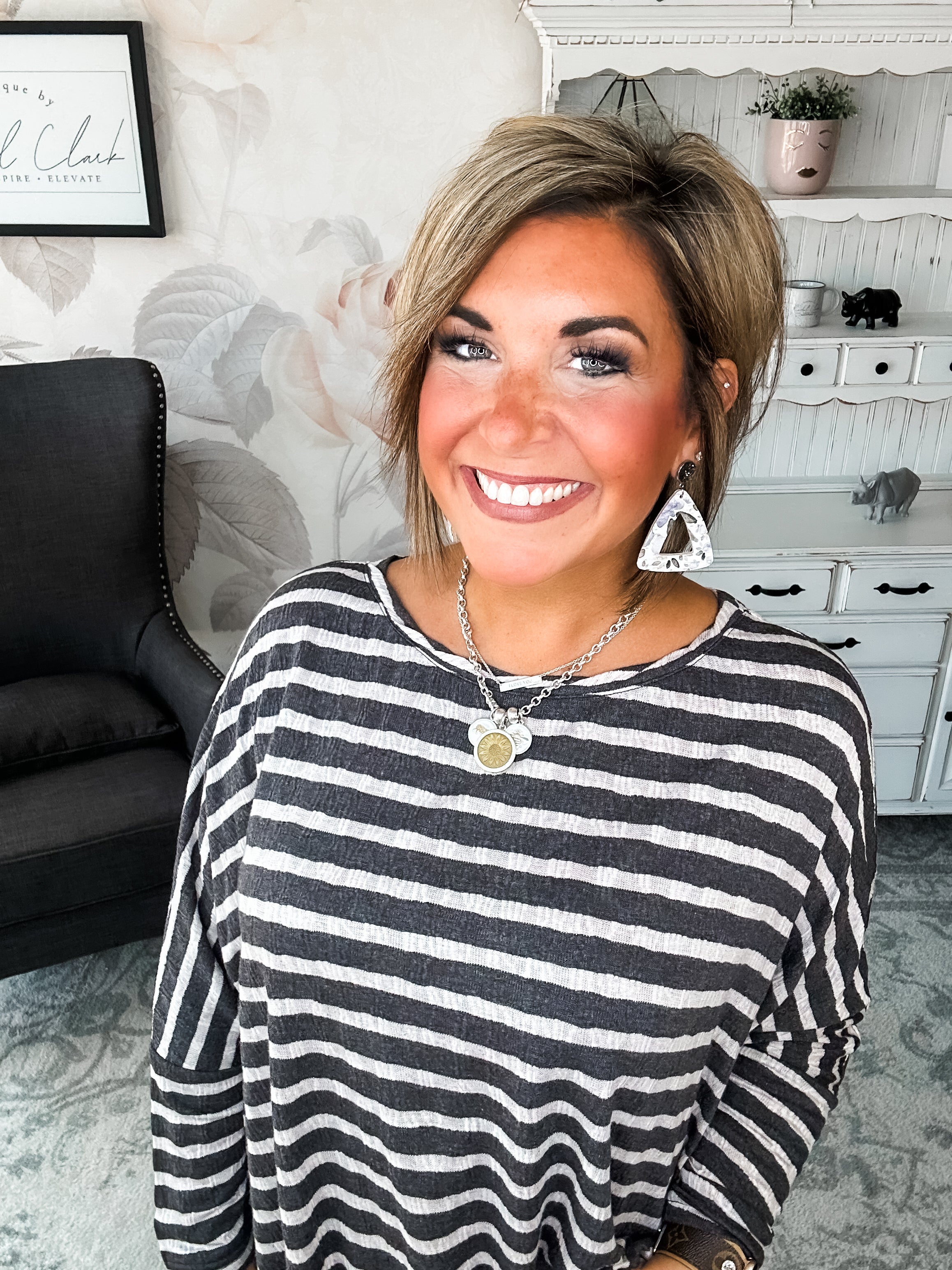 See My Whole Life Boxy Top - Grey