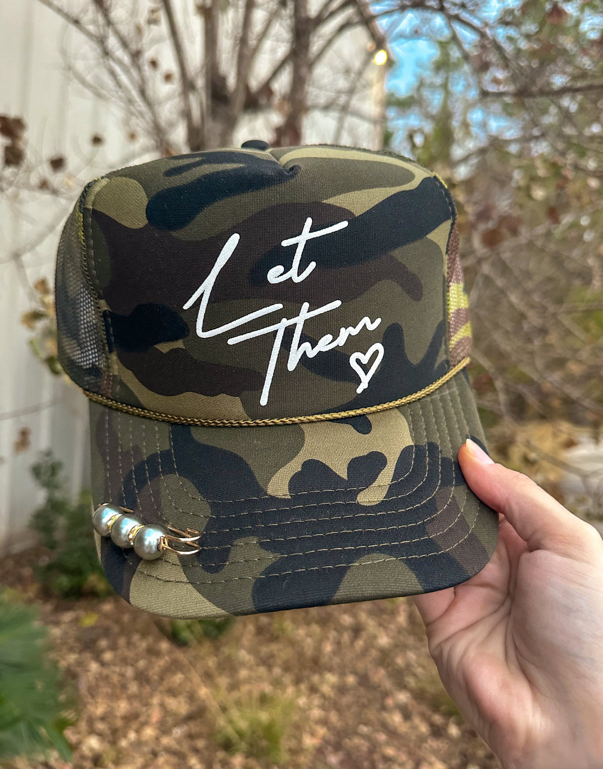 Let Them Full Camo Trucker Hat *ONLINE EXCLUSIVE*