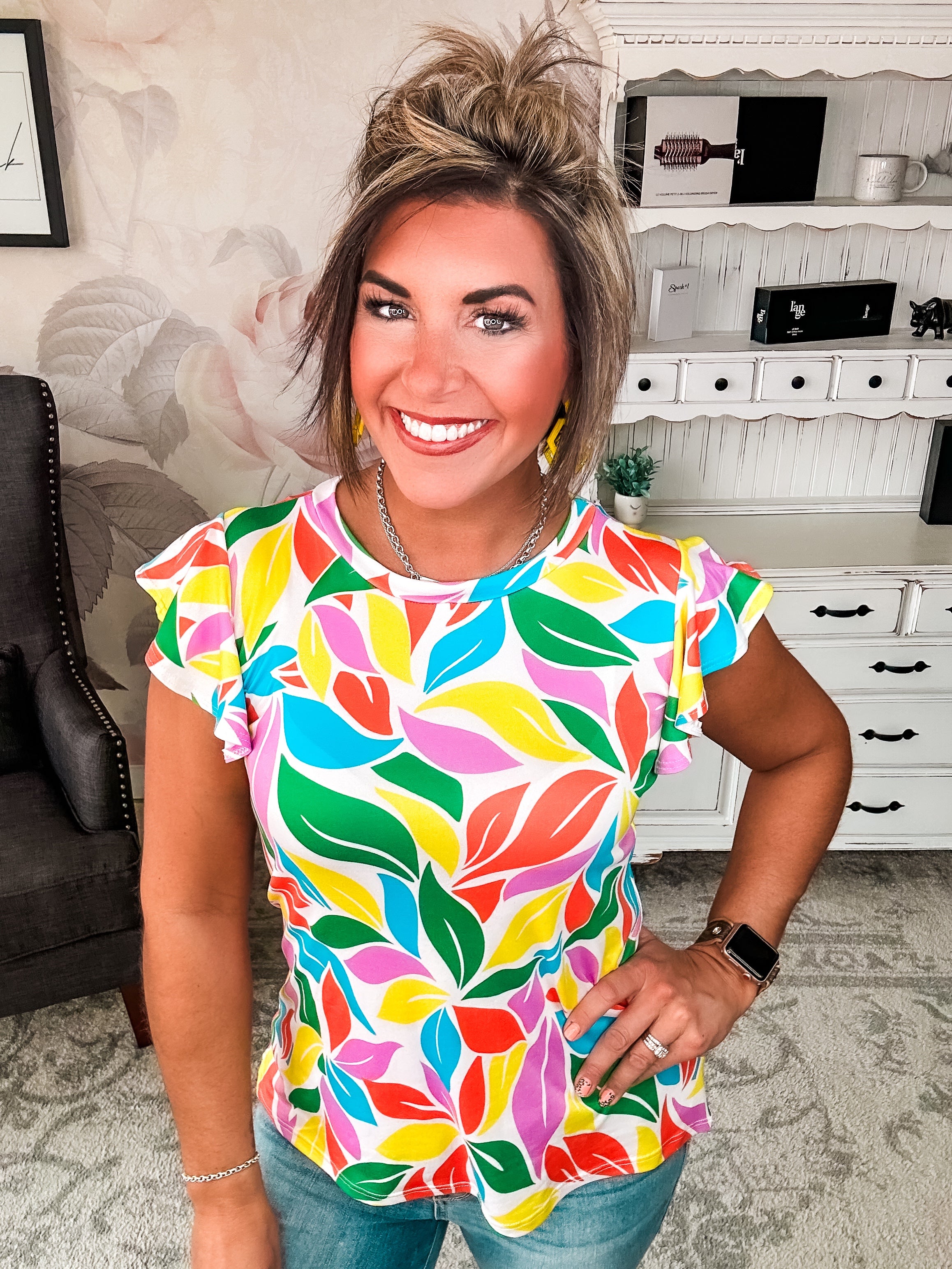 Be Optimistic Top - Multicolor Floral