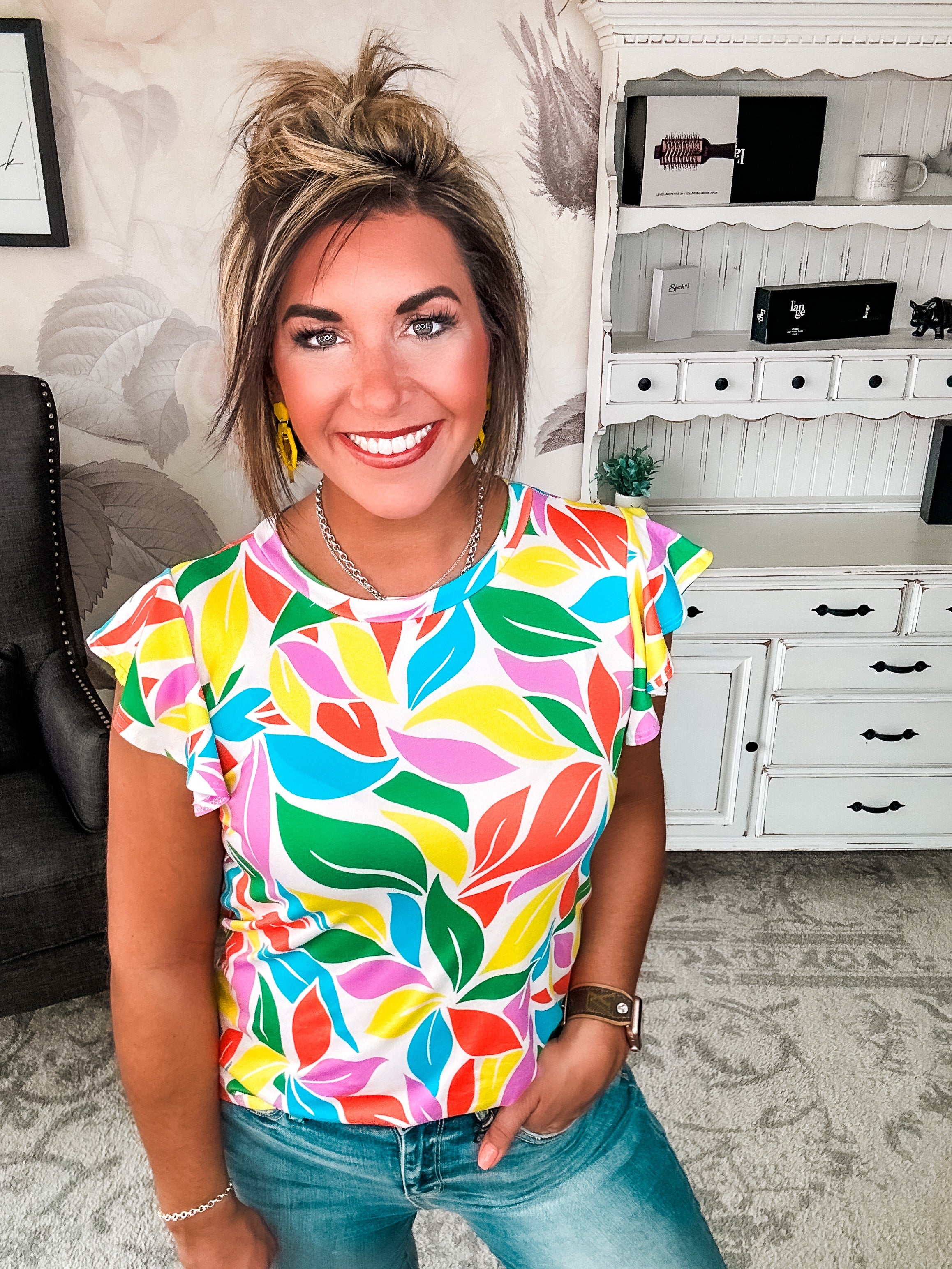 Be Optimistic Top - Multicolor Floral