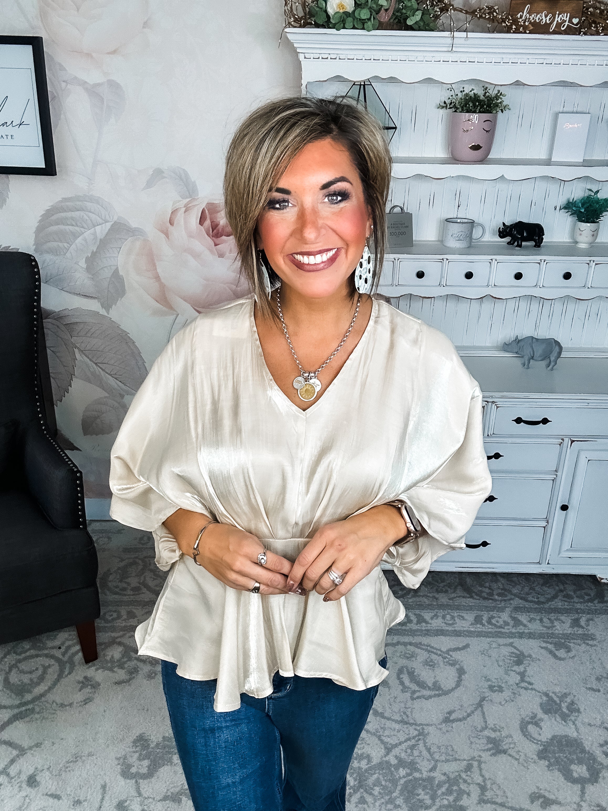 All My Trust In You Blouse - Champagne