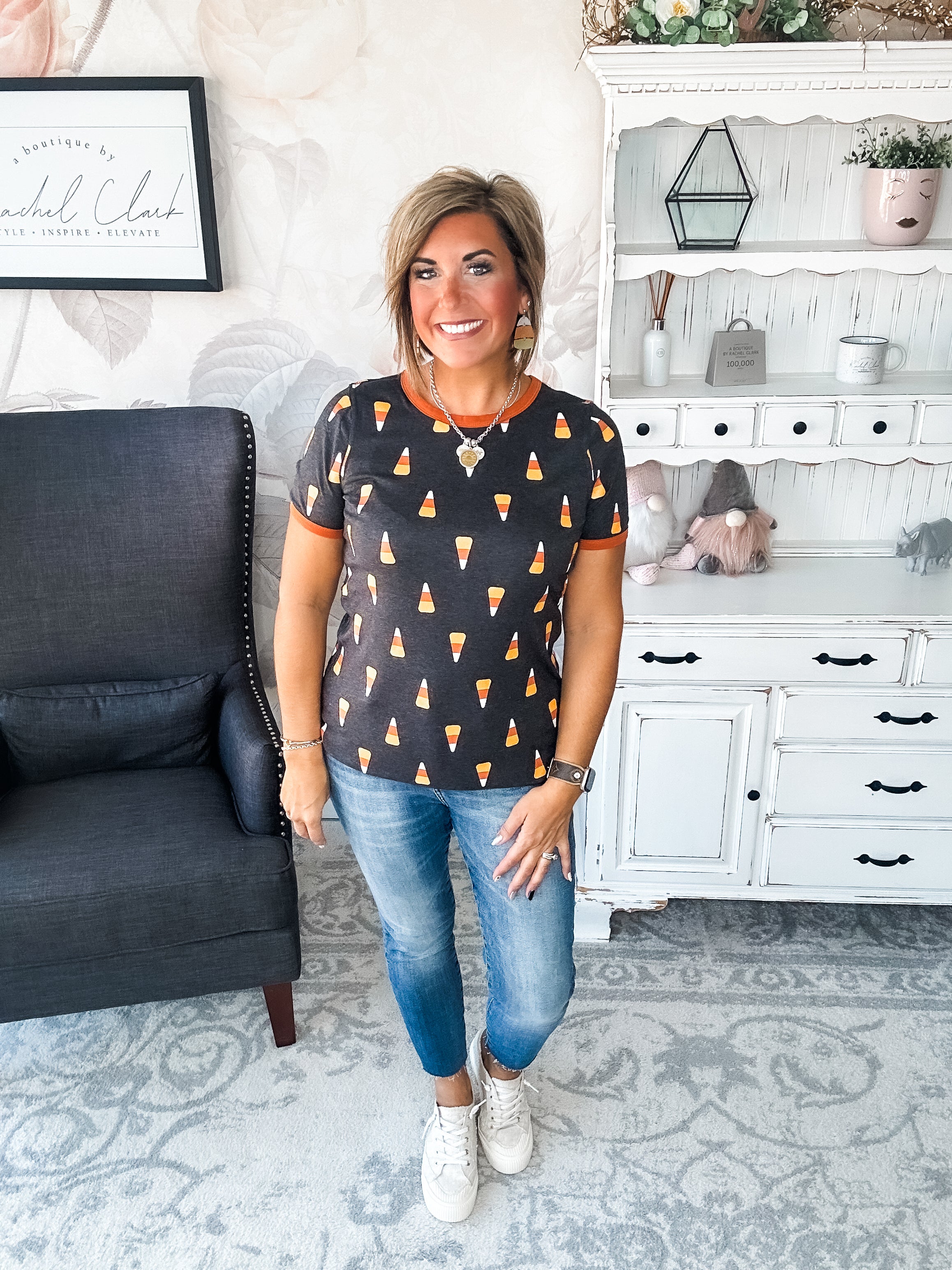 Ampersand Avenue Tee - Candy Corn Cutie