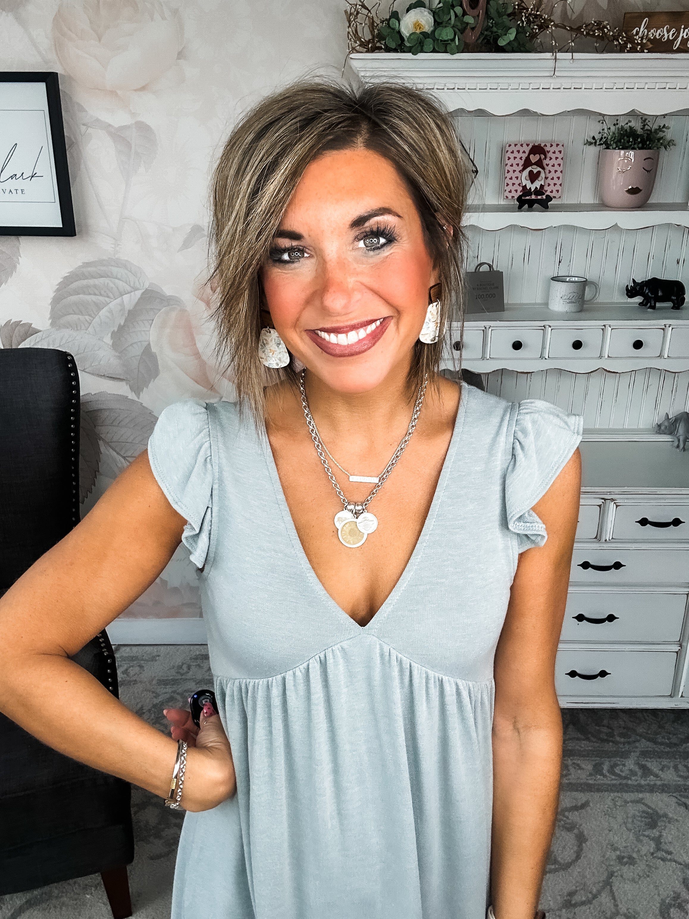 Love Yourself Flutter Sleeve Dress