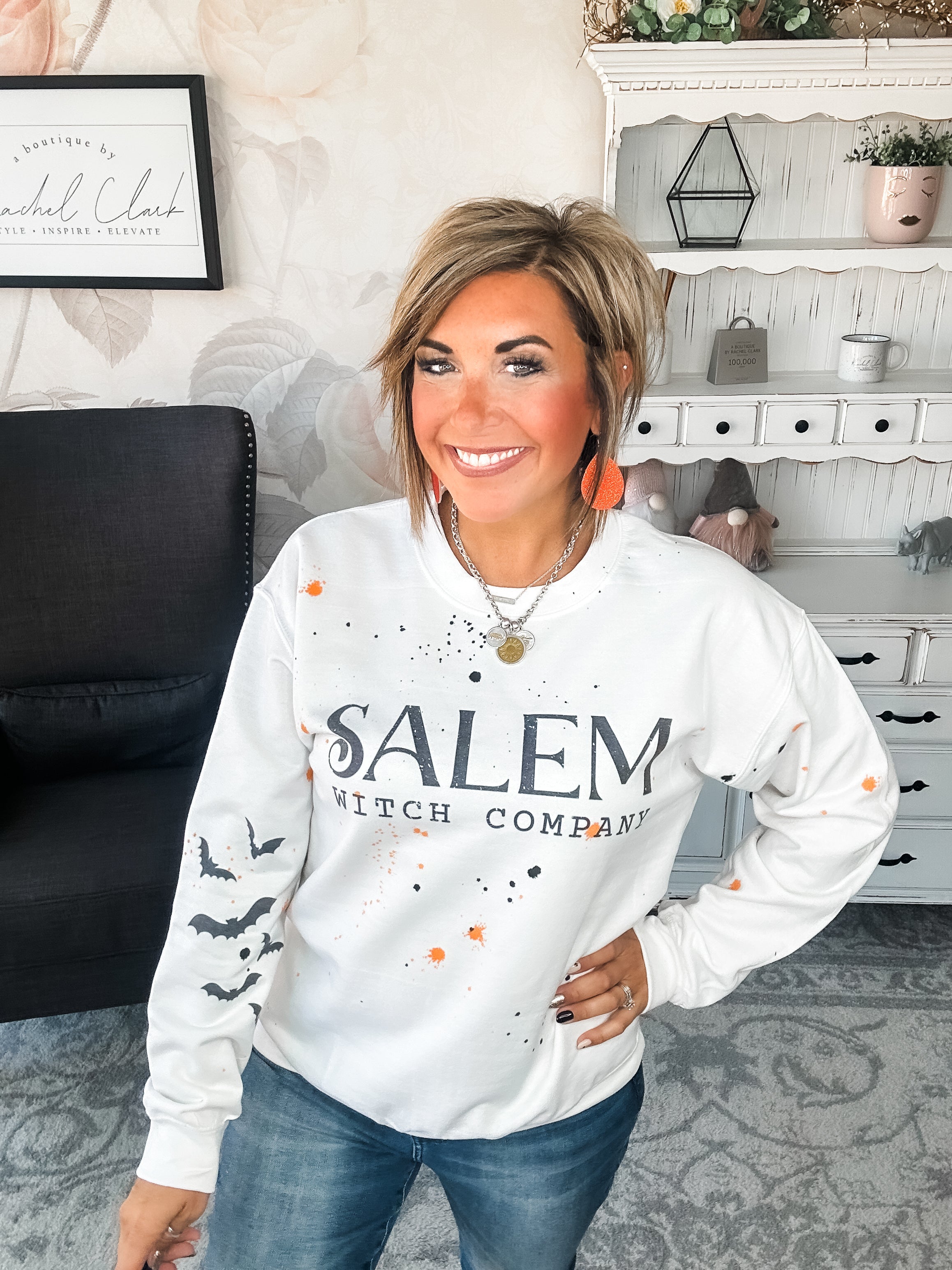 Salem Witch Company Paint Splatter Sweatshirt