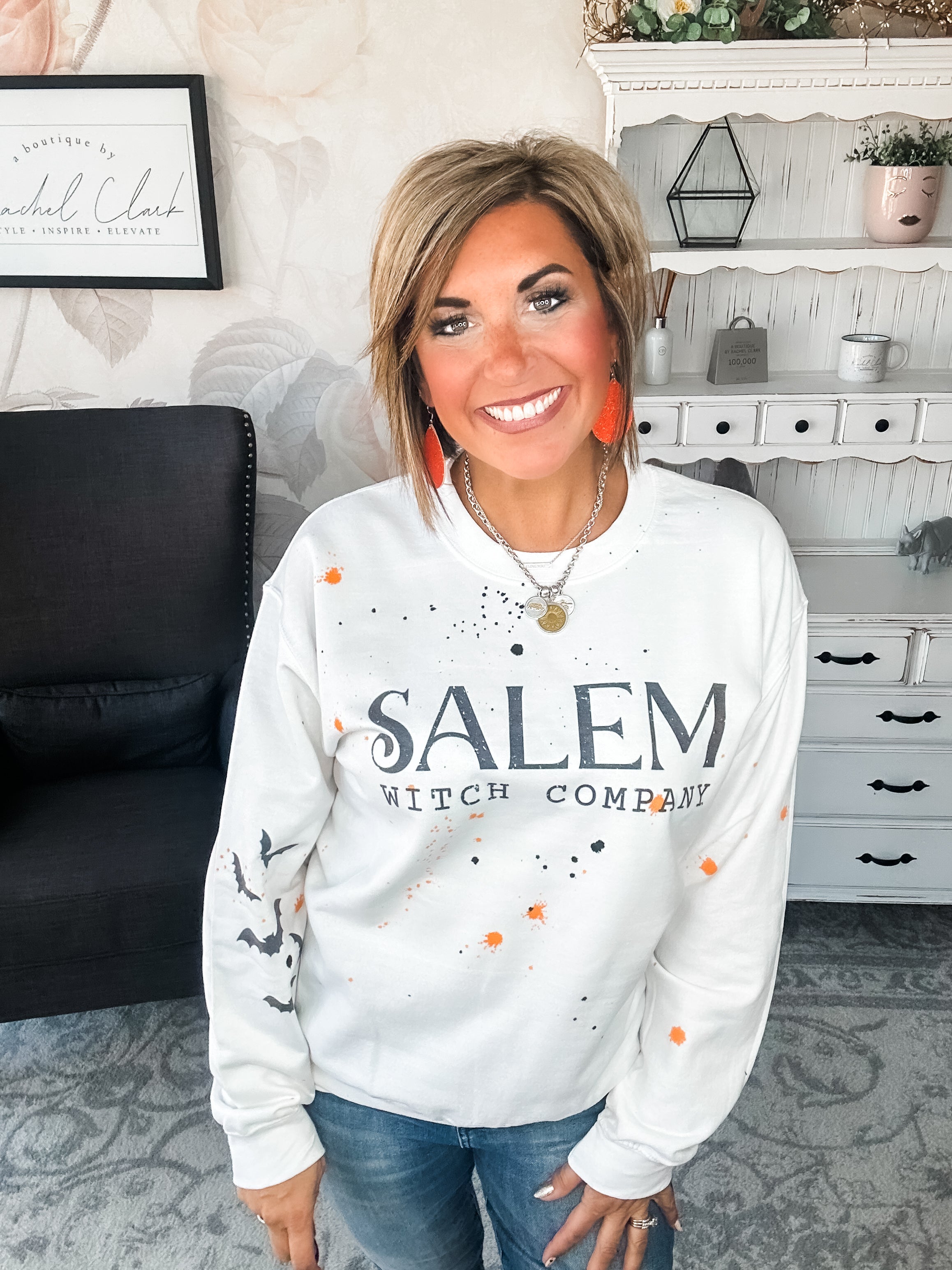 Salem Witch Company Paint Splatter Sweatshirt