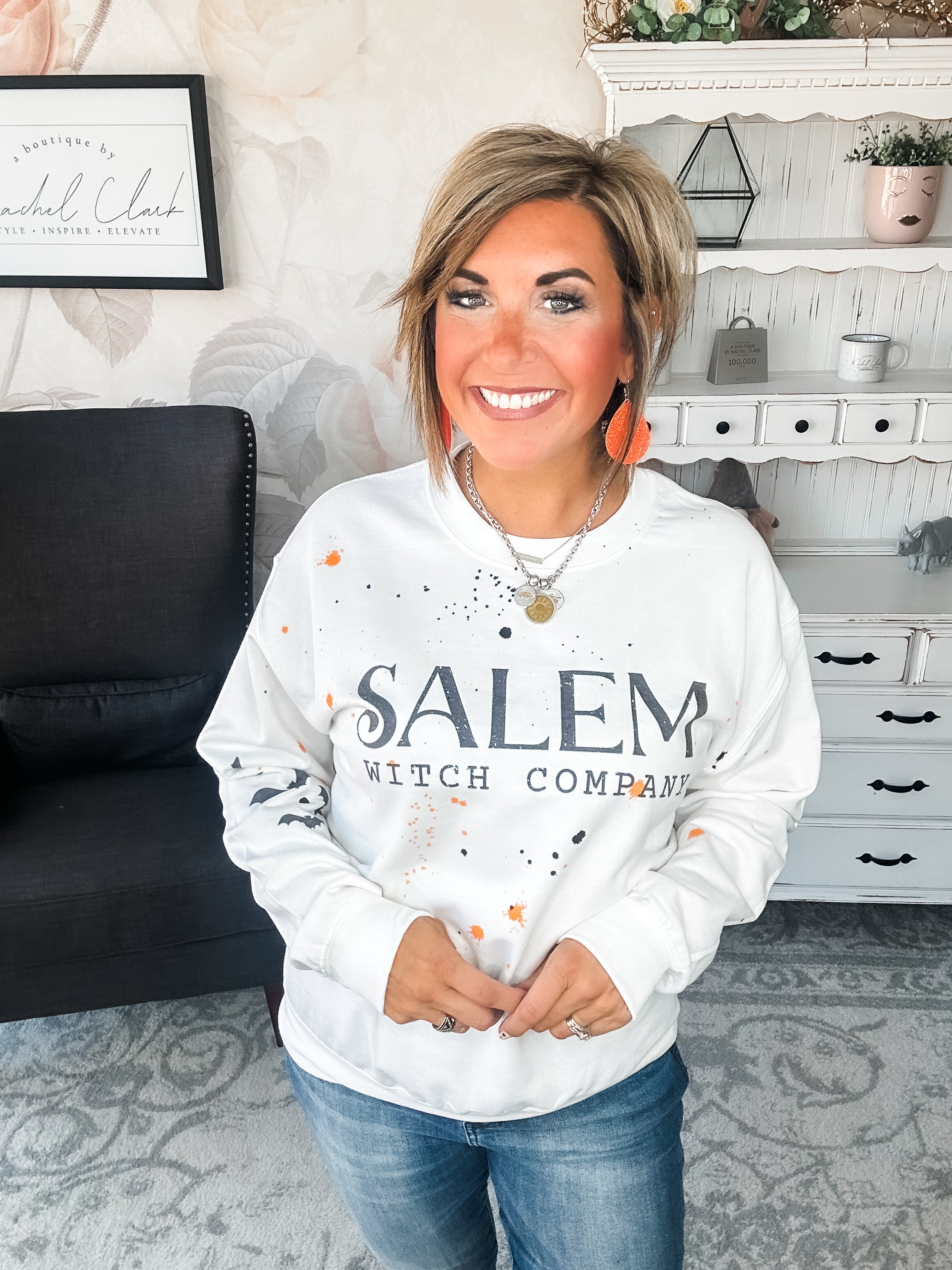 Salem Witch Company Paint Splatter Sweatshirt