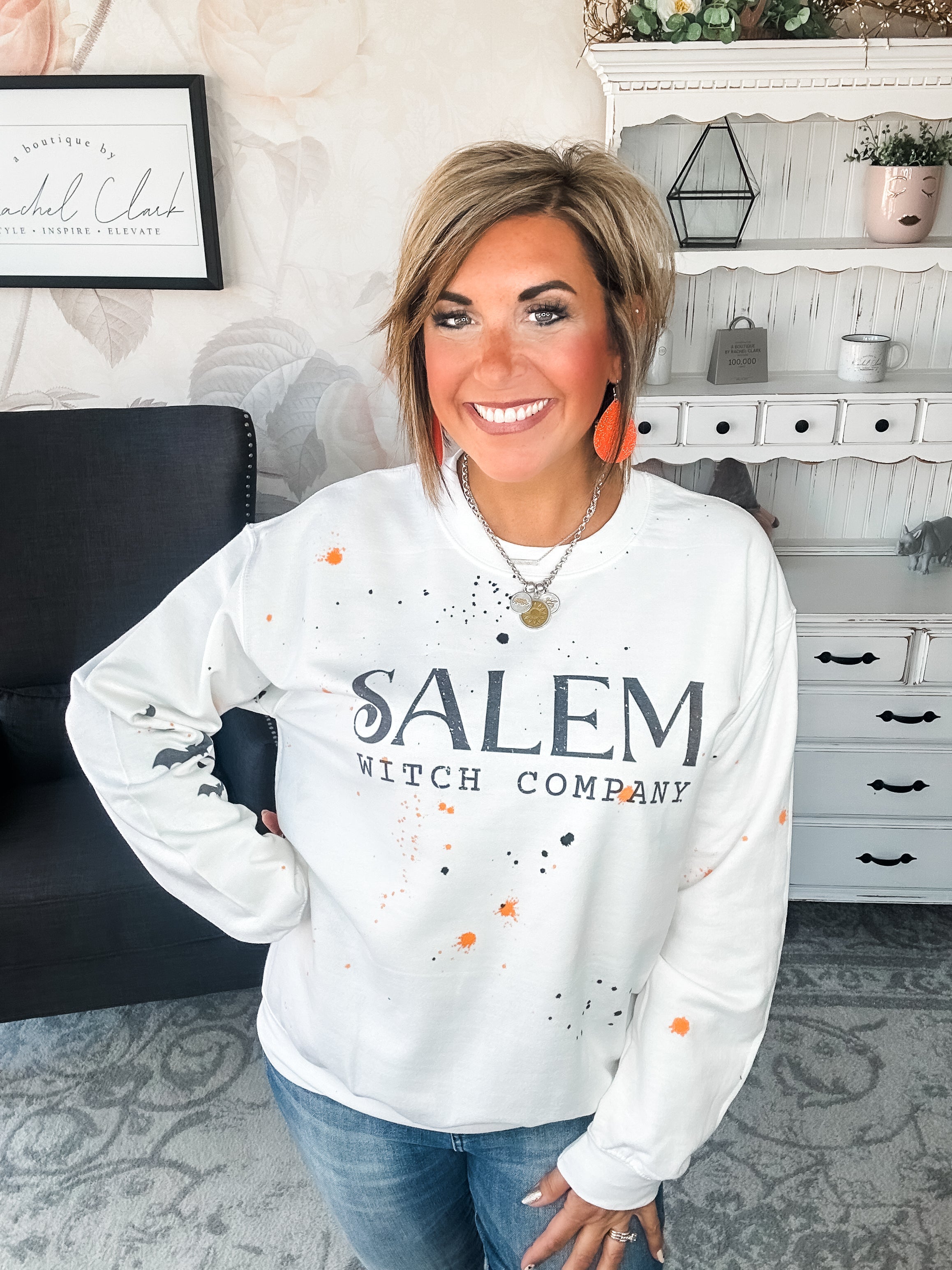 Salem Witch Company Paint Splatter Sweatshirt