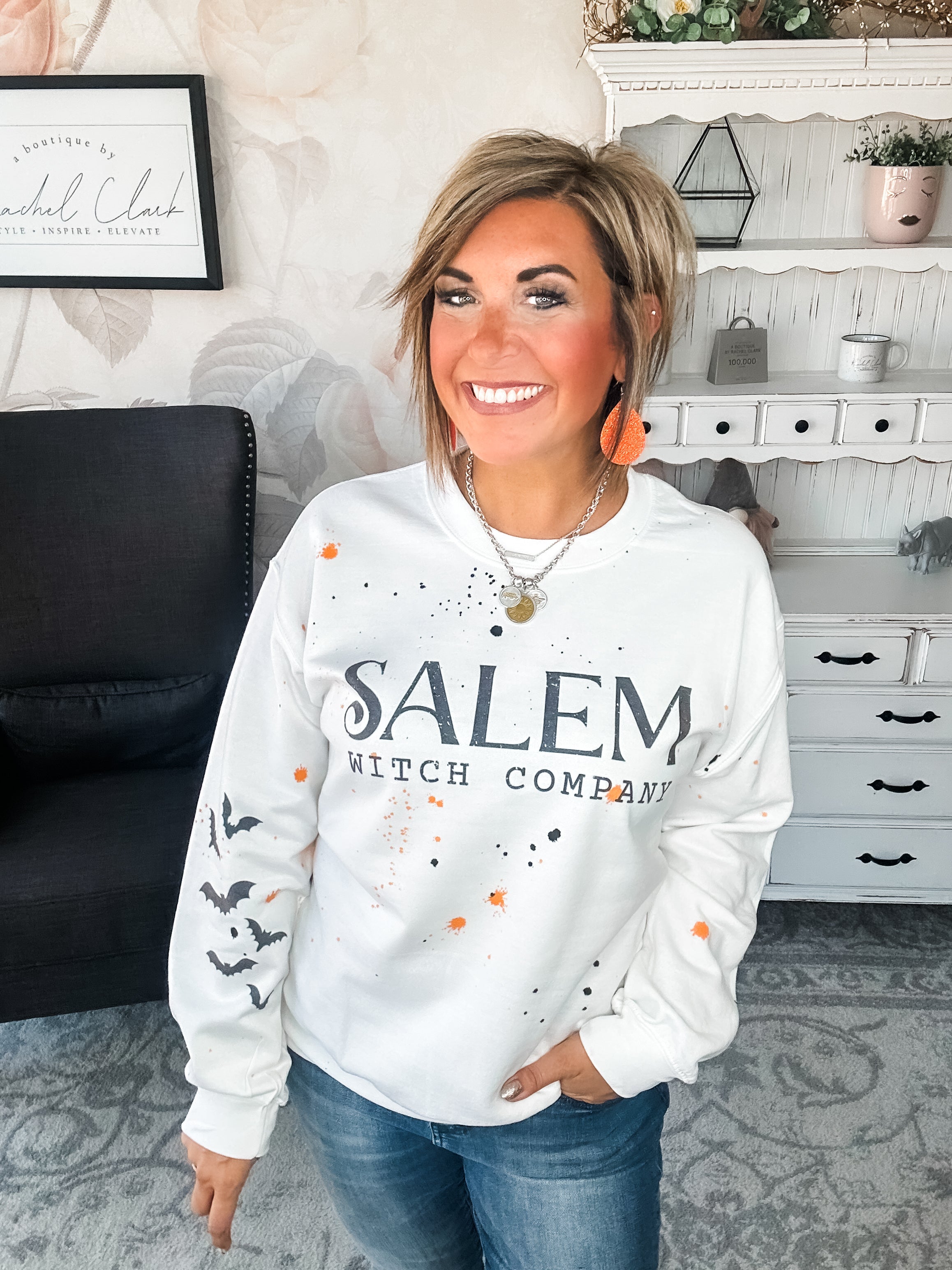 Salem Witch Company Paint Splatter Sweatshirt
