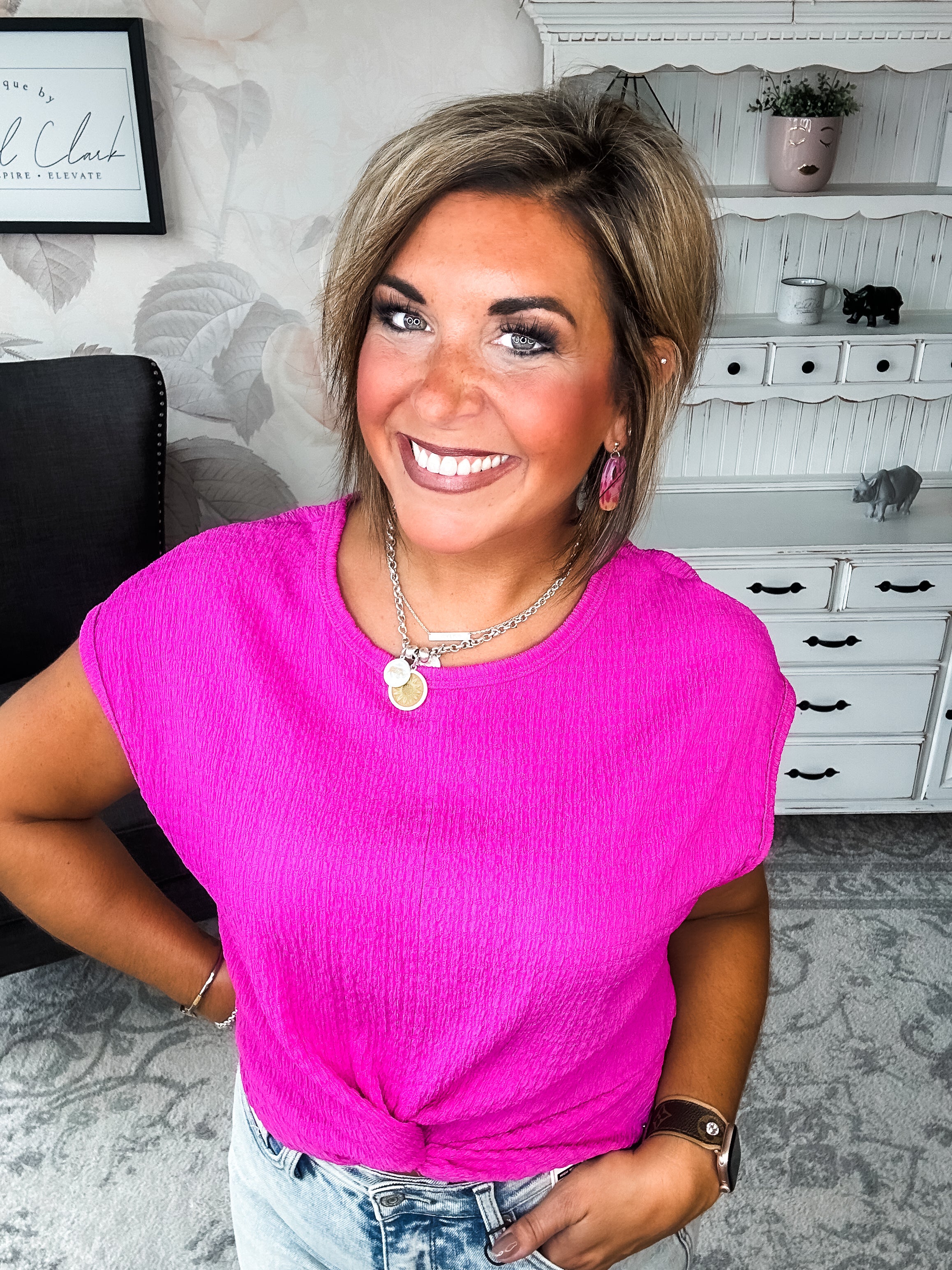 Just Like You Top - Fuchsia