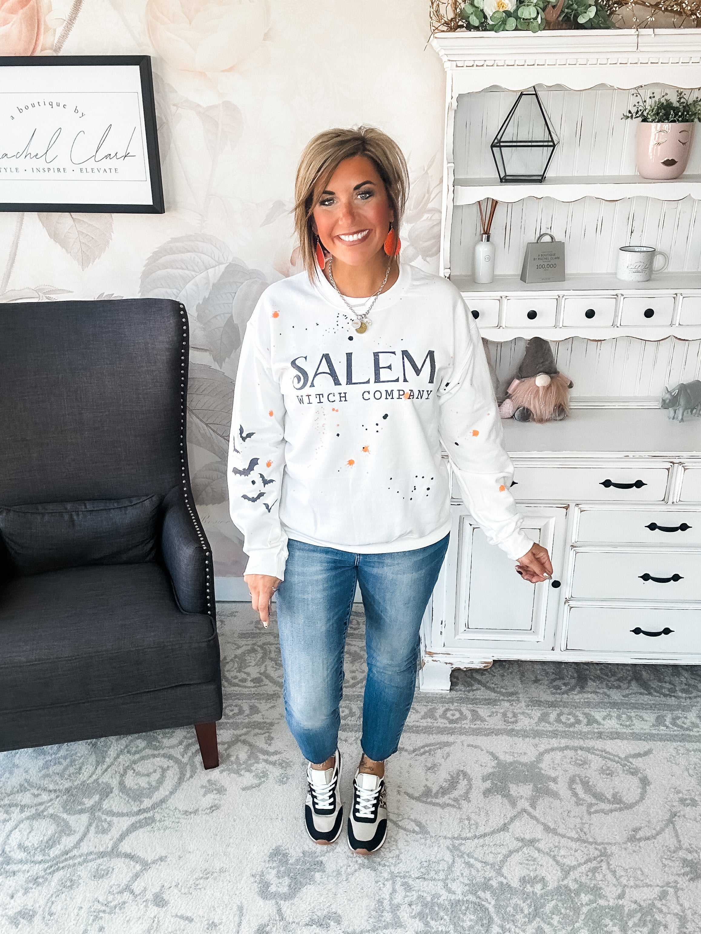 Salem Witch Company Paint Splatter Sweatshirt