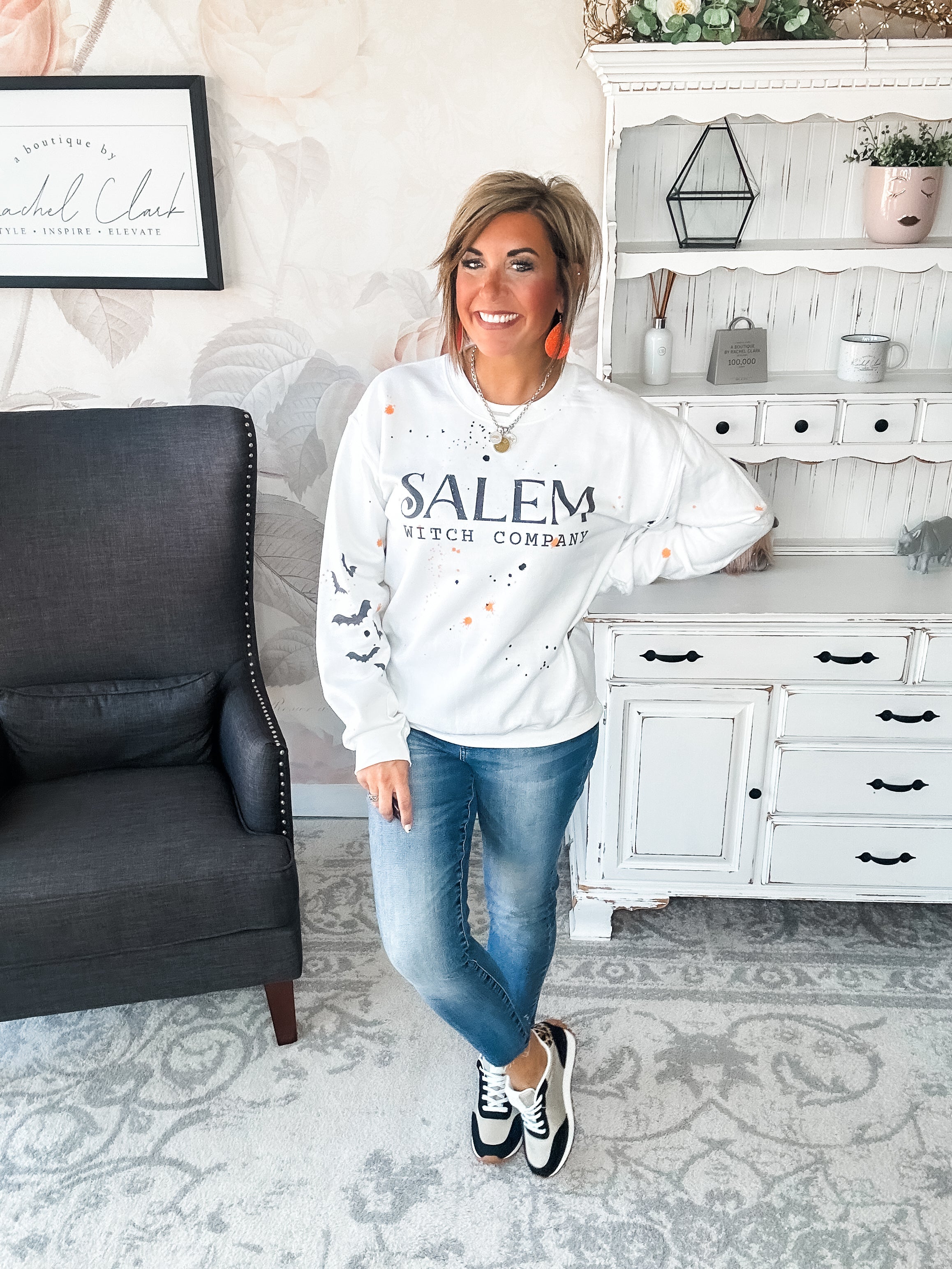 Salem Witch Company Paint Splatter Sweatshirt