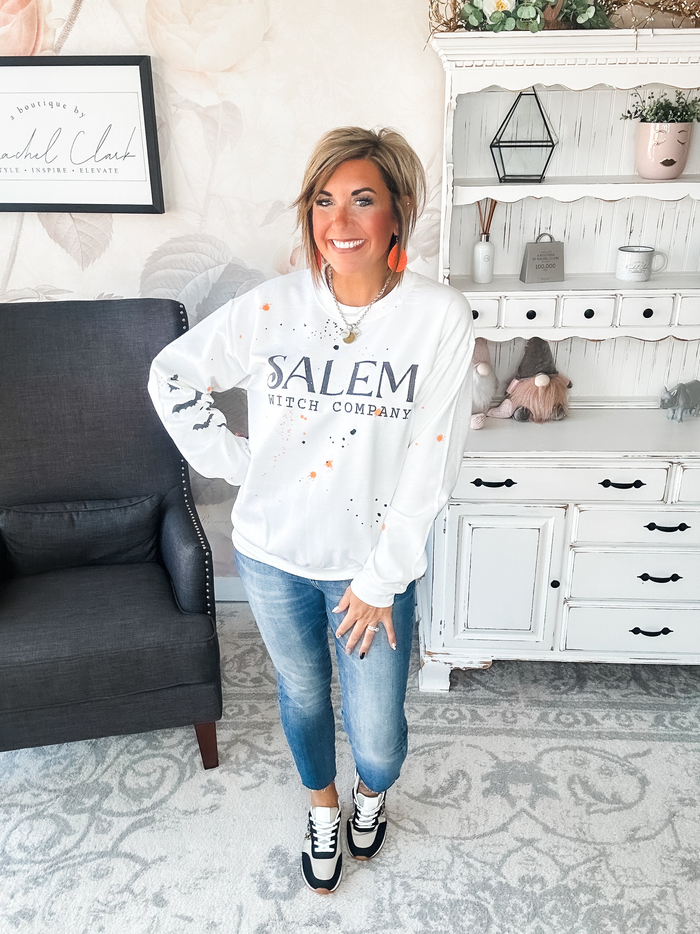 Salem Witch Company Paint Splatter Sweatshirt